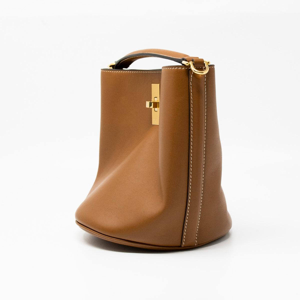 Celine Tan Teen Bucket 16 Bag - Genuine Leather Crossbody Shoulder Bag for Women | Perfect for Travel, Shopping & Everyday Use