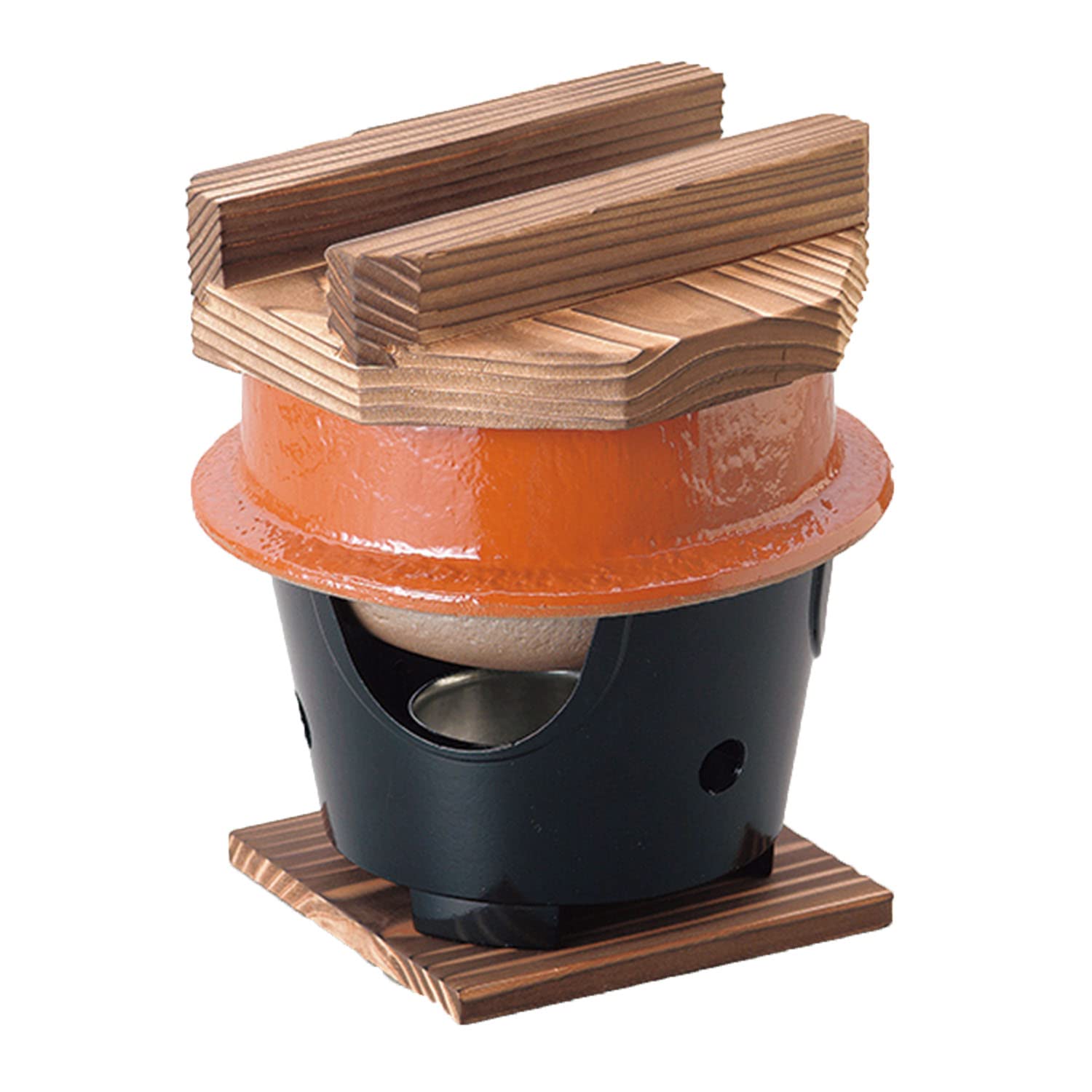 Premium Japanese Akagura Aluminum Rice Pot & Raku Pot Stove Set - Authentic Made in Japan, Outdoor Camping Cookware, Direct Fire Compatible, Durable & Repaintable - Perfect for Backpacking, Hiking & RV Adventures