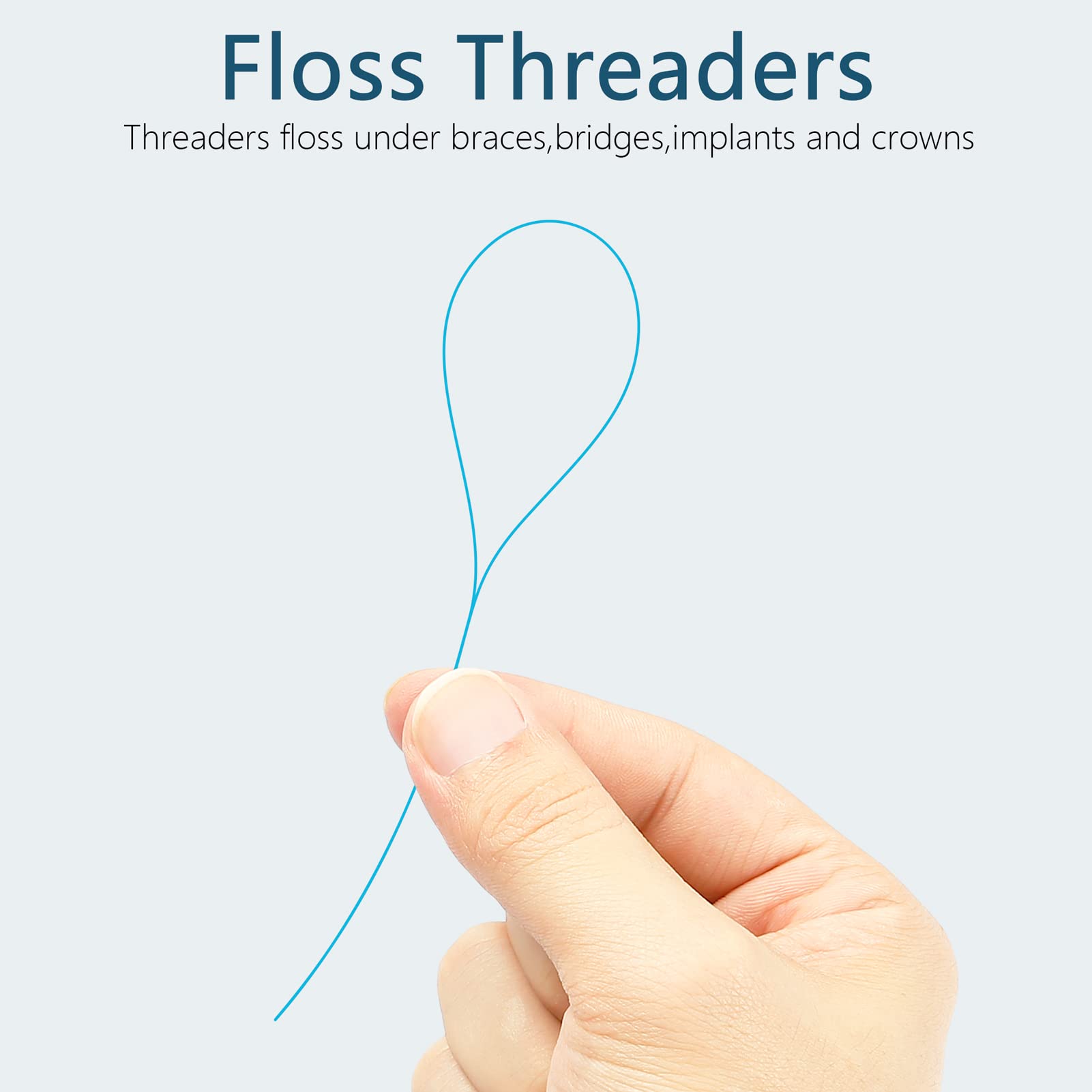 Dental Floss Threaders for Braces, Bridges & Implants - 200PCS (4 Pack) Deep Cleaning Oral Hygiene Tools - Perfect for Braces Wearers & Dental Work Care