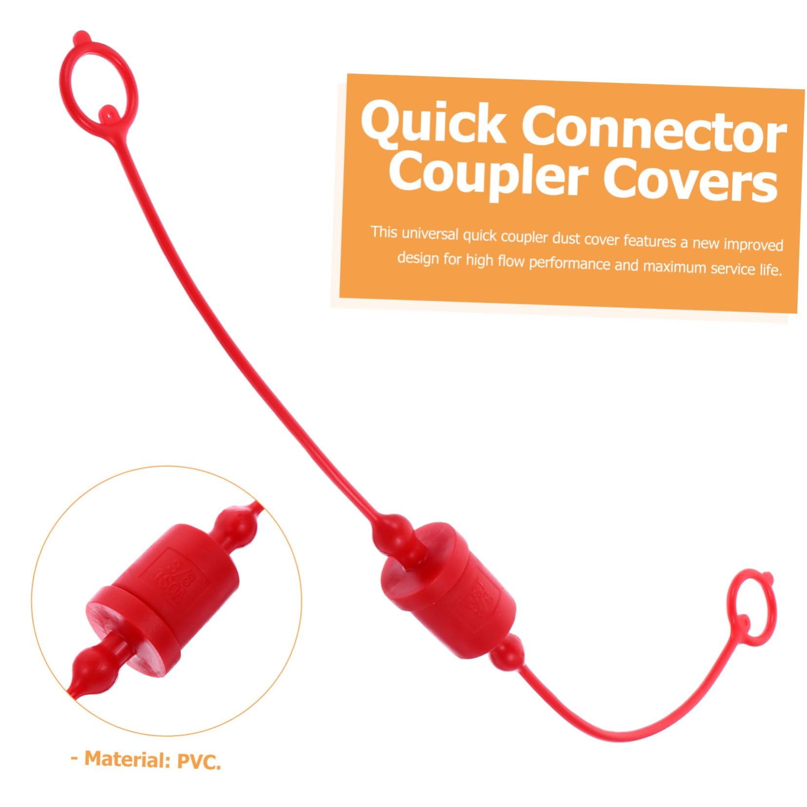 MUCKLILY 4 Sets Hydraulic Quick Connector Caps - Heavy Duty Dust Plugs for Hydraulic Fittings, Durable Material, Easy Installation - Perfect for Construction Equipment, Agricultural Machinery & Industrial Hydraulic Systems