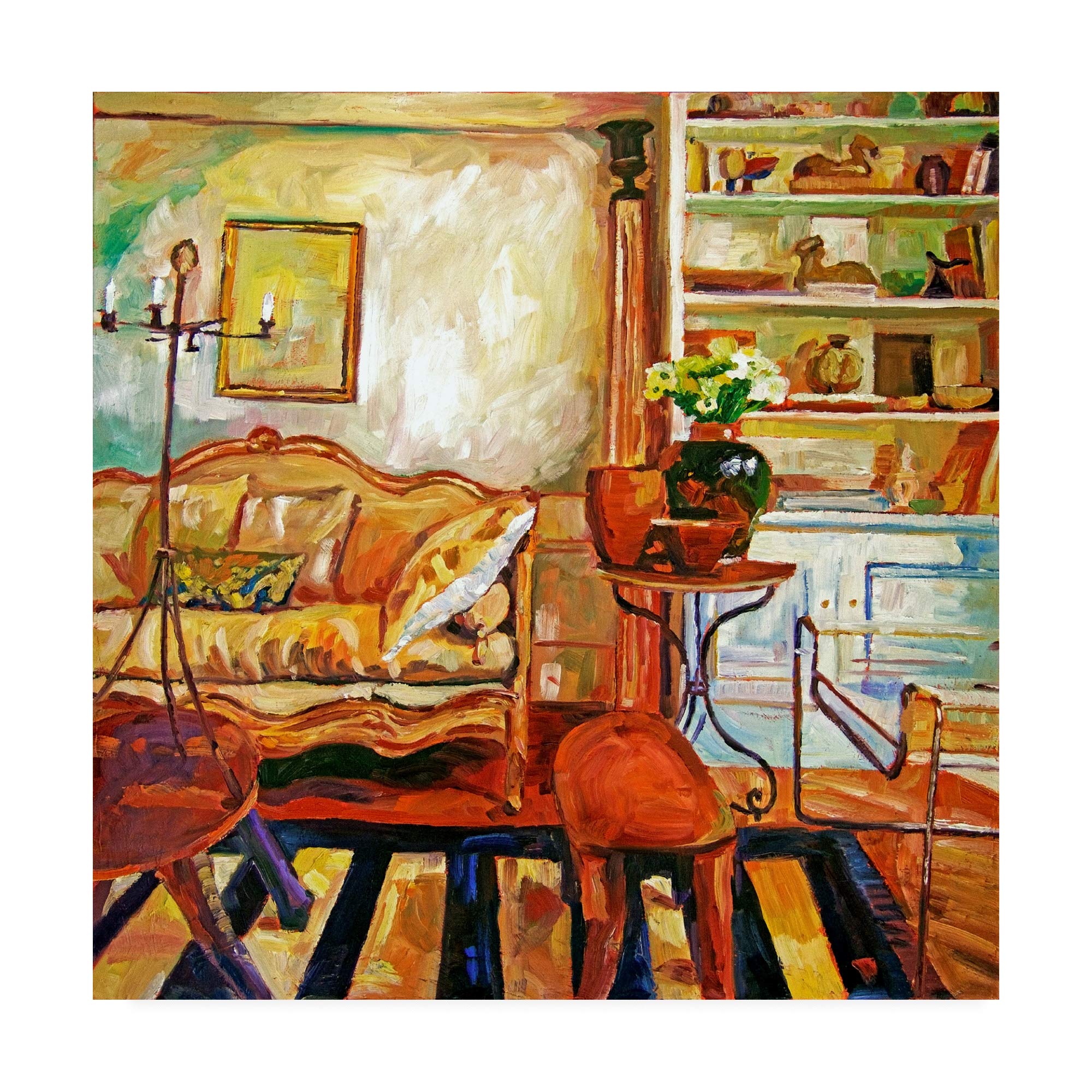 David Lloyd Glover Paris Apartment Fine Art Print - 18x18 Inch Wall Decor for Living Room, Bedroom & Office