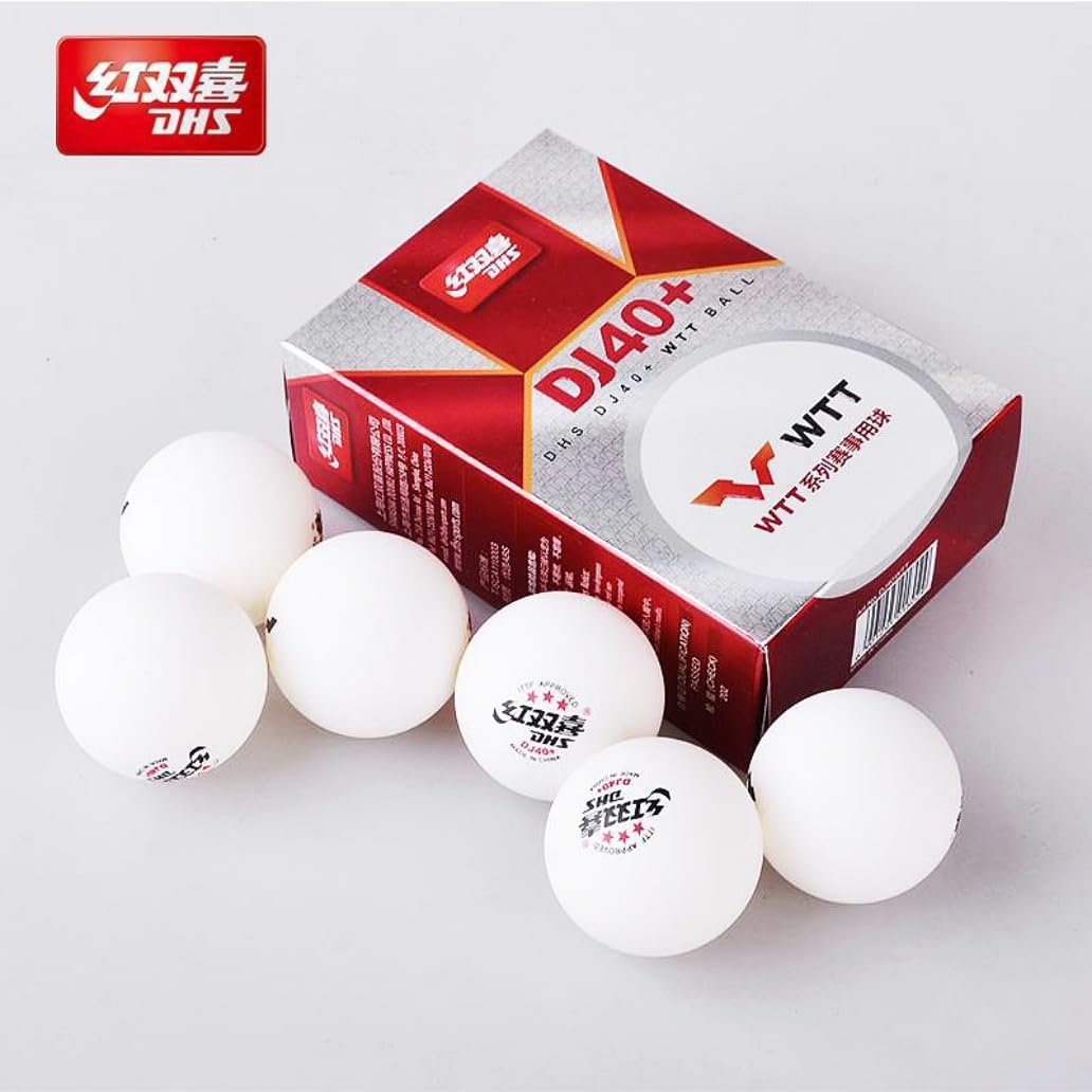 Premium 6-Pack ABS ITTF Approved 40+ Ping Pong Balls - Professional 3-Star Table Tennis Balls for WTT Competition & Training | Durable New Material for Indoor/Outdoor Play, Clubs & Home Practice