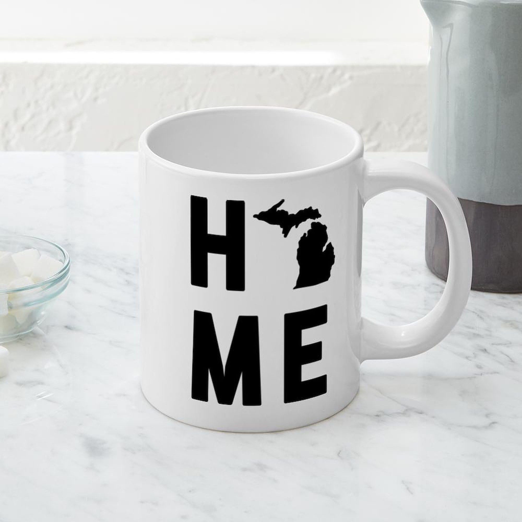 Michigan Home 20 oz Ceramic Coffee Mega Mug - Large Insulated Travel Tumbler for Hot & Cold Drinks - Perfect for Office, Camping, Road Trips & Gifts