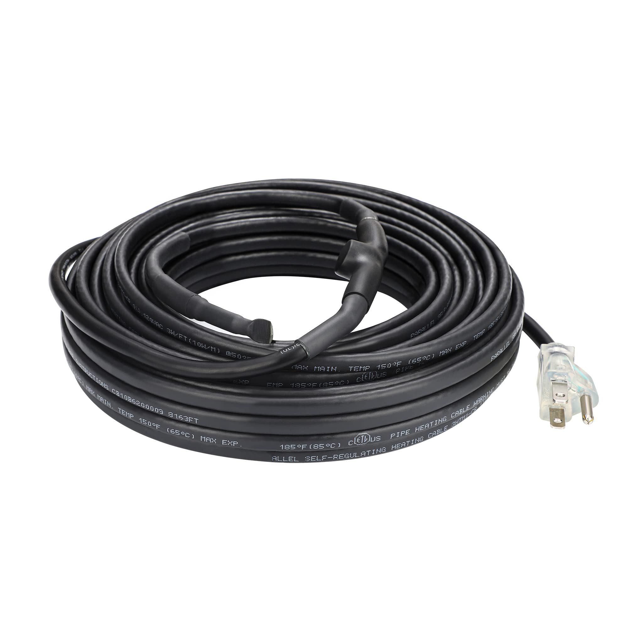 DEWENWILS 60FT Self-Regulating Heating Cable for Pipe Freeze Protection - Automatic Electric Heat Kit, 120V, ETL Certified - Ideal for Outdoor Water Pipes, Roof Gutters, and RV Plumbing in Winter