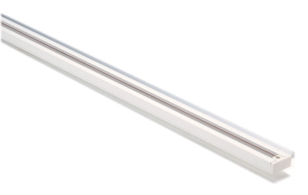 8 Ft. Track Rail Lighting System - Single Circuit Halo White Finish for Modern Home & Commercial Spaces