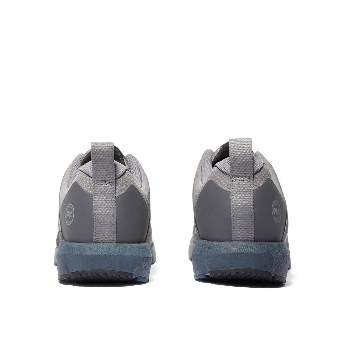 Radius Composite Toe Work Shoes for Men - Lightweight Safety Grey Work Boots for Construction & Warehouse - OSHA Compliant Non-Metallic Toe Protection