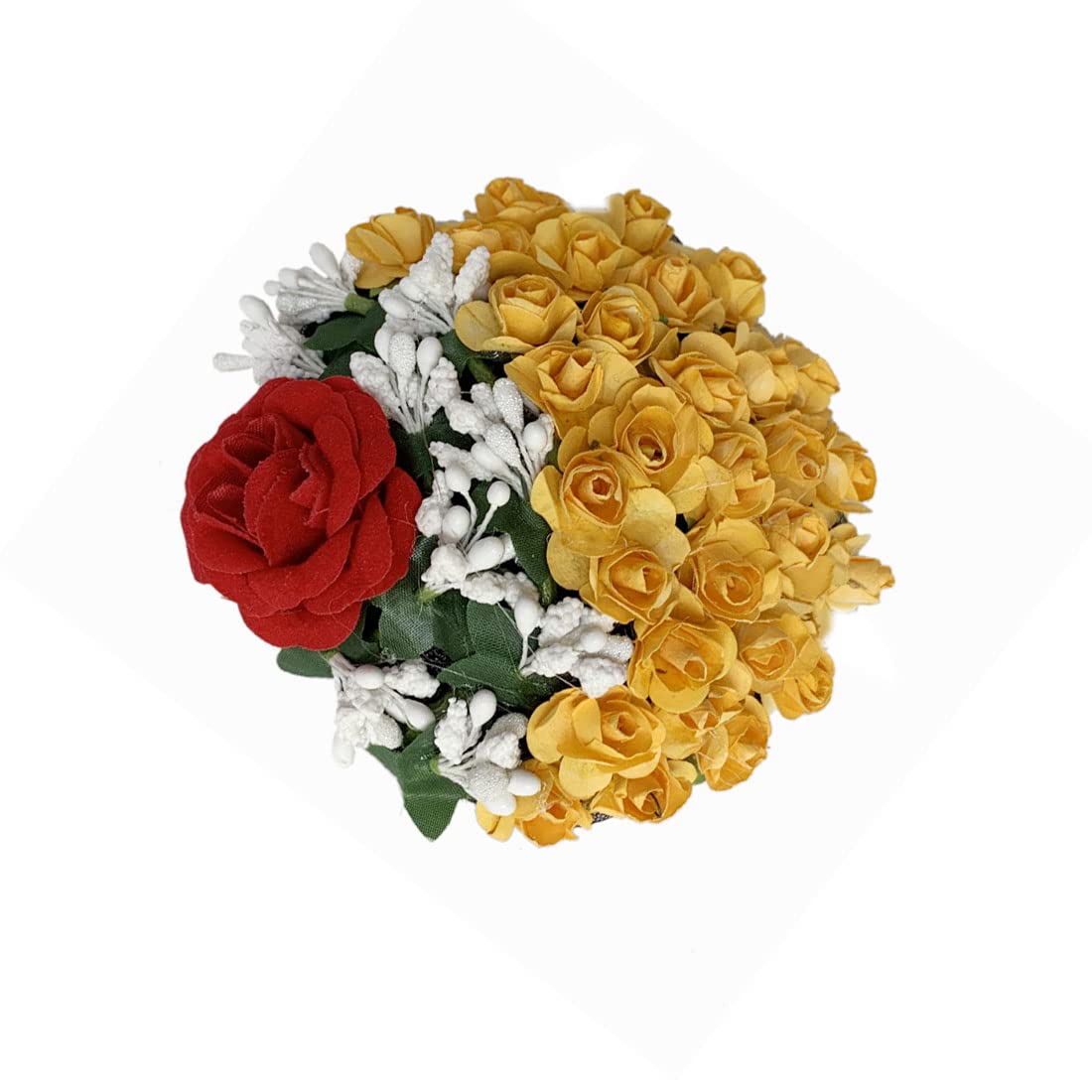 GadinFashion™ Flower Hair Clip for Girls - Red Floral Hair Accessories for Weddings, Parties & Special Occasions (Pack of 1)