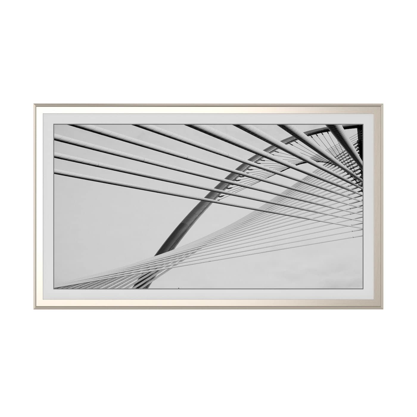 Premium Alloy TV Frame - German Silver Bezel for Samsung The Frame TV (43 Inch, 2021-2025 Models) - Elegant Living Room Decor & Home Theater Upgrade