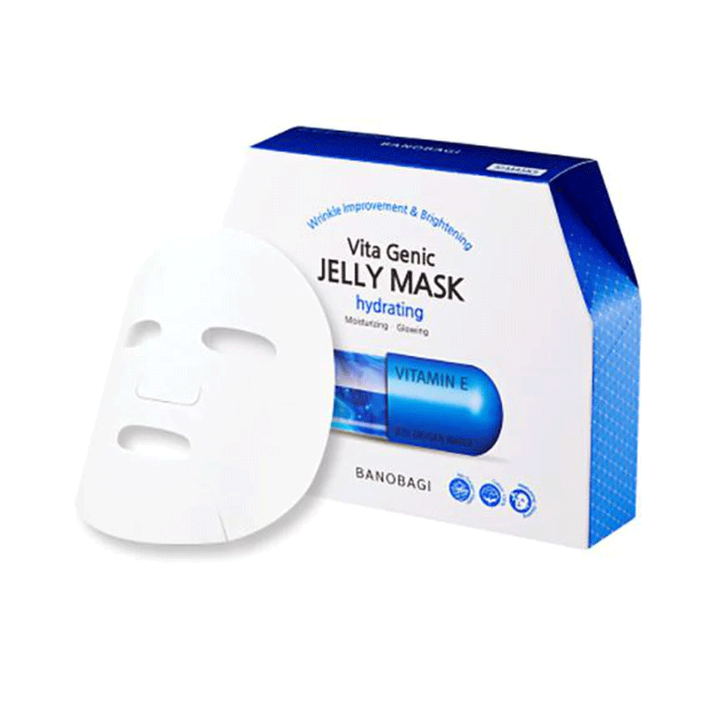 BANOBAGI Vita Genic Hydrating Jelly Mask - 30g x 10 Sheets | Korean Skincare for Dry Skin, Moisturizing Face Mask for Glowing Complexion | Perfect for Night Routine & Spa Day