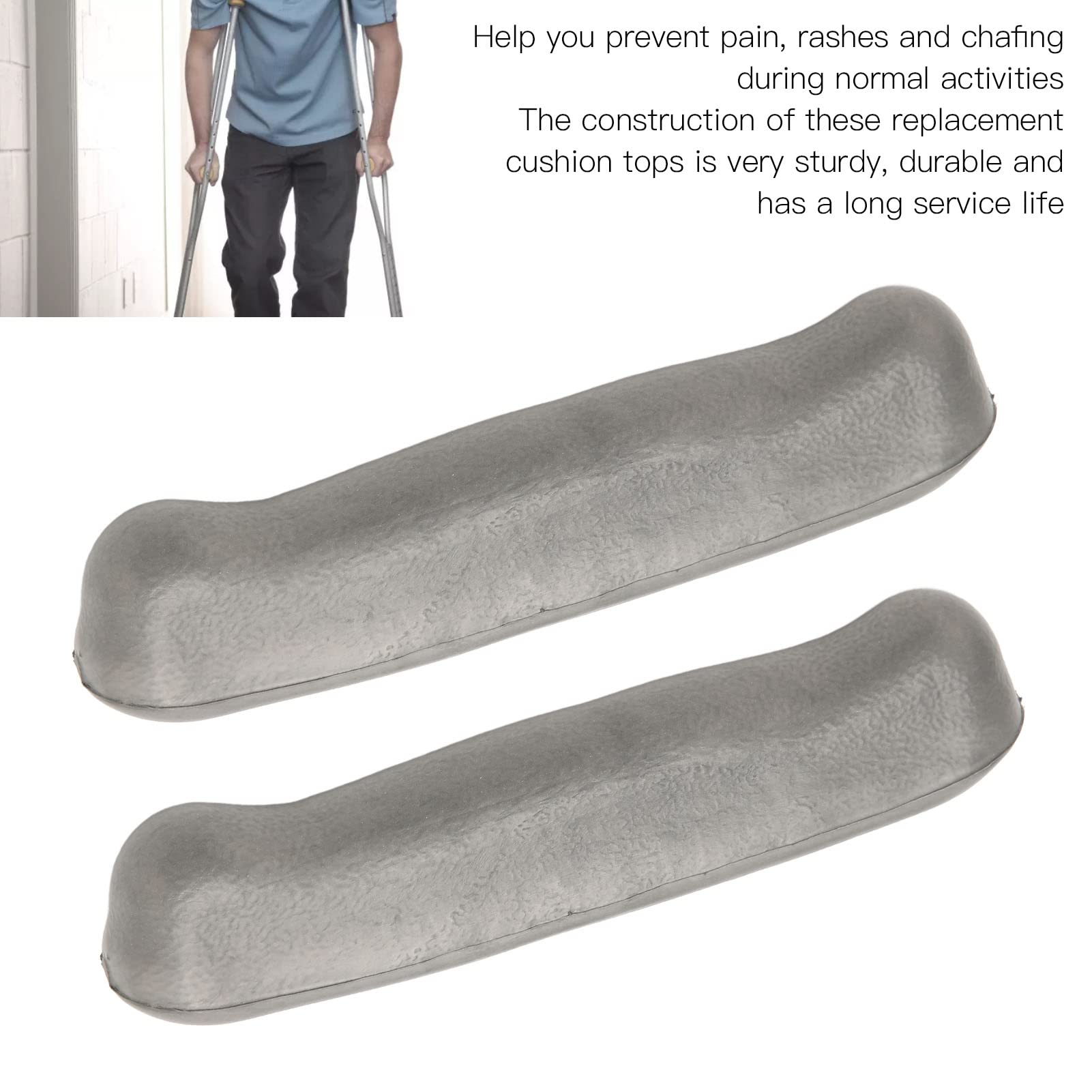 Extra Thick Soft Replacement Crutch Pads - 1 Pair Cushioned Underarm Support for Crutches | Comfortable & Durable for Athletes, Injury Recovery & Daily Mobility