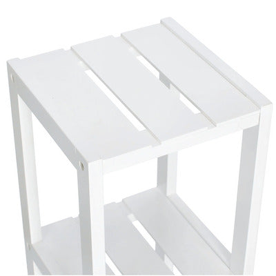 White 4-Shelf Storage Furniture - Modern & Space-Saving Organizer for Living Room, Bedroom, or Office