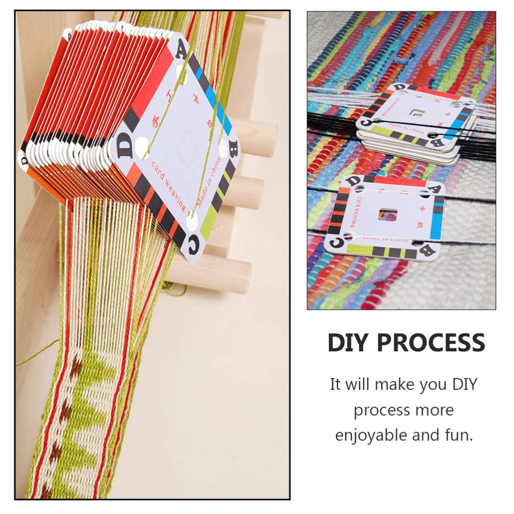 200Pcs Weaving Cards for Inkle Loom - 5cm Cardboard Tablet Weaving Supplies | DIY Handmade Weaving Tools for Craft Projects, Loom Weaving & Fiber Art Creations