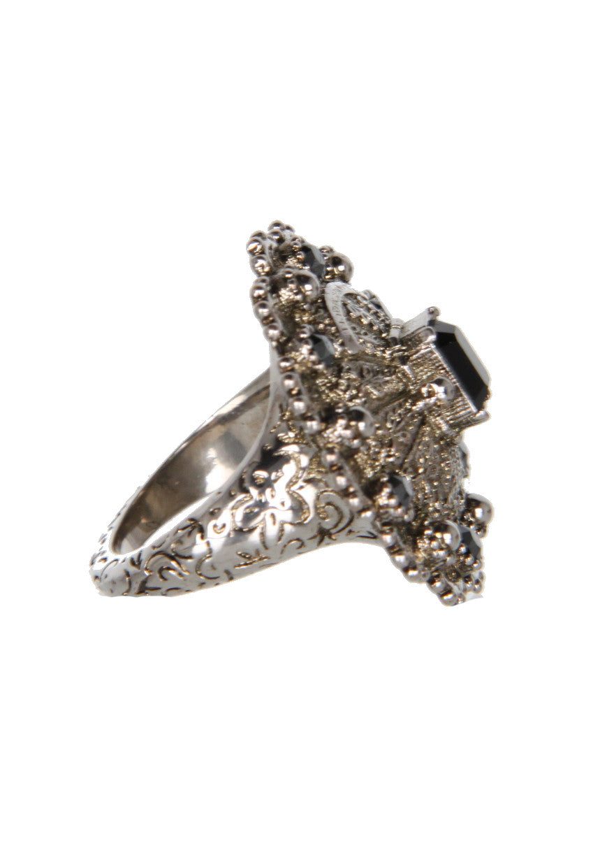 Elegant Silver Jewel Round Ring for Women - Perfect for Weddings, Parties & Everyday Wear