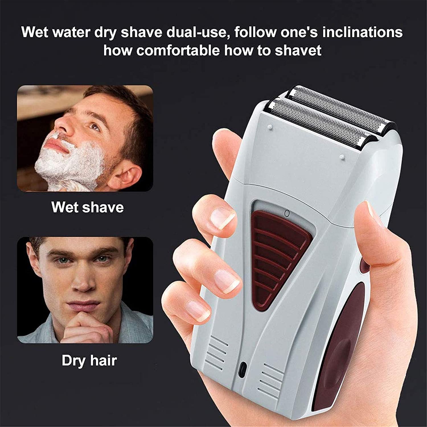Men's Electric Razor - Rechargeable Foil Shaver for Travel, Wet/Dry Use, Beard Trimmer with Washable Design | Perfect for Home, Gym & Business Trips