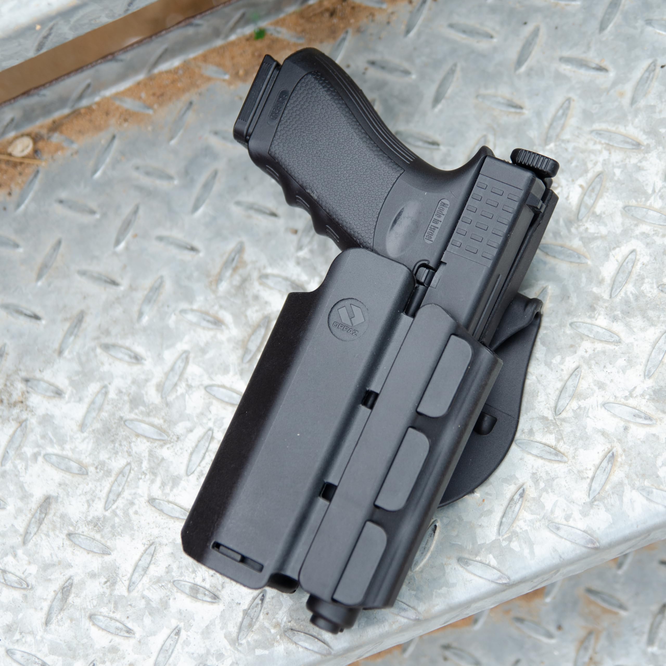 Orpaz T40 Adjustable Modular Light Bearing Holster - Compatible with Most Pistols, Flashlights, Lasers & Optics | Perfect for Tactical Training, Range Shooting & Concealed Carry