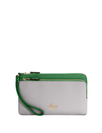 Coach Double Zip Wallet in Colorblock - Stylish & Functional Women's Wallet for Everyday Use | Perfect for Travel, Shopping, and Daily Essentials
