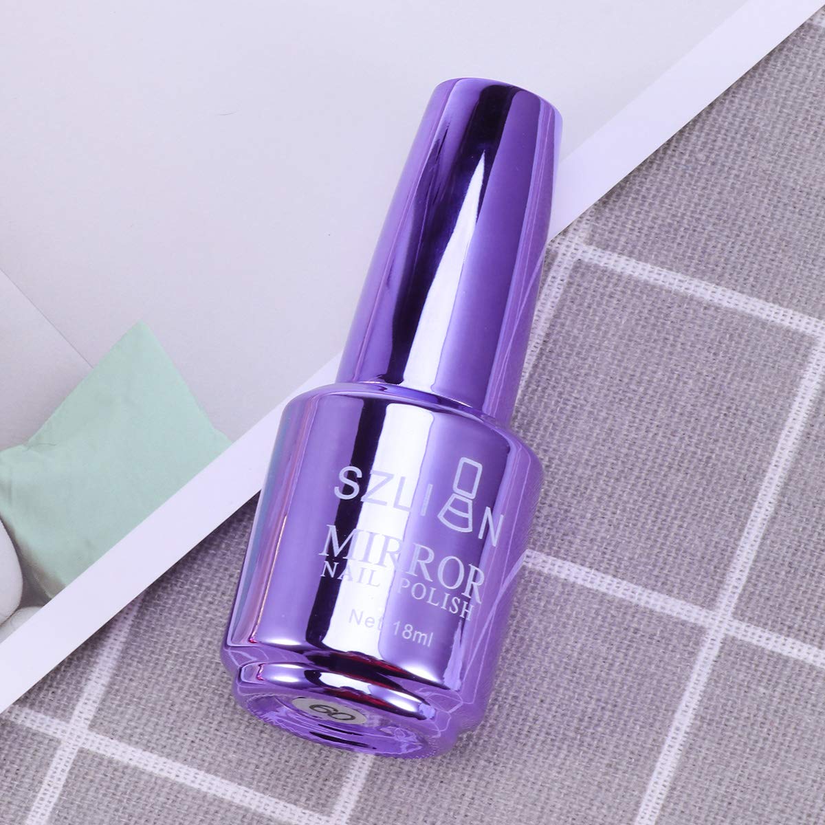 Lurrose Mirror Nail Polish - Metallic Purple Blue Gel Nail Varnish for Nail Art | Long Lasting High Shine Manicure & Pedicure | Perfect for Parties, Weddings, and Special Occasions