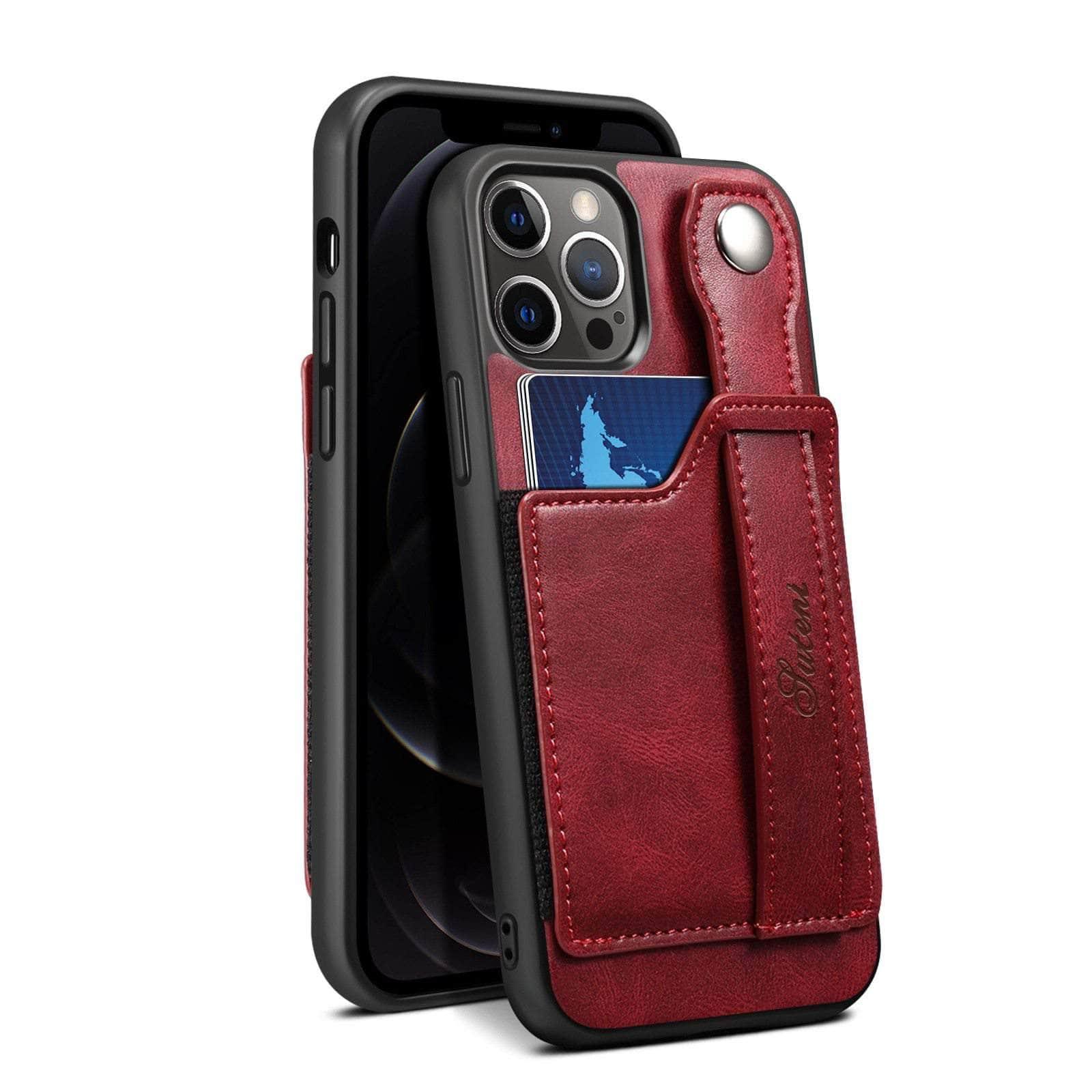 Premium Suteni Genuine Leather Case for iPhone 13 Pro - Slim Protective Cover with Card Slot | Perfect for Business Professionals & Everyday Use