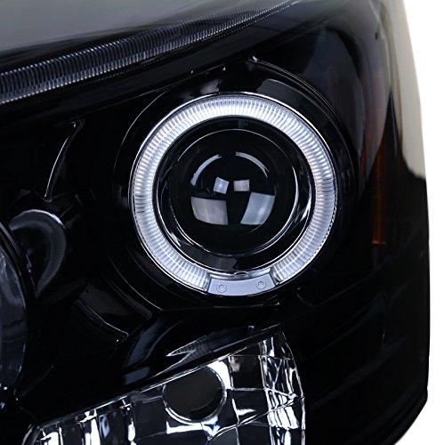 Spec-D Tuning 2LHP-RAM06G-TM Smoked Lens Glossy Black Halo Projector Headlights for Dodge Ram 1500 2500 - Upgrade Your Truck's Style & Night Visibility (Perfect for Off-Roading & Night Driving)