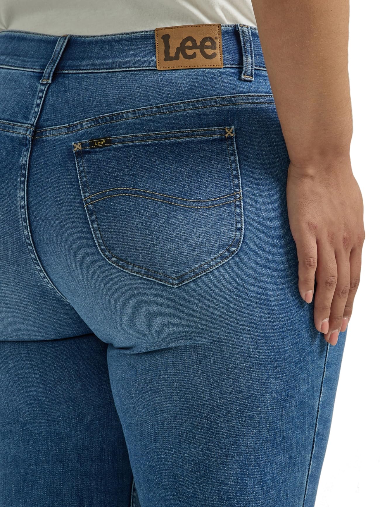 Lee Women's Plus Size Ultra Lux Comfort with Flex Motion Bootcut Jeans - Stretchy Denim Pants for Casual Wear, Work & Everyday Comfort