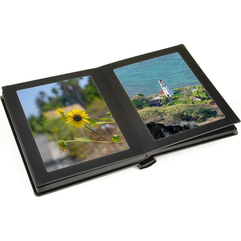 Premium Faux Leather Slip-In Photo Album - Holds 4x6 & 5x7 Pictures - Perfect for Wedding, Baby, Travel Memories & Scrapbooking - Acid-Free Archival Quality Pages