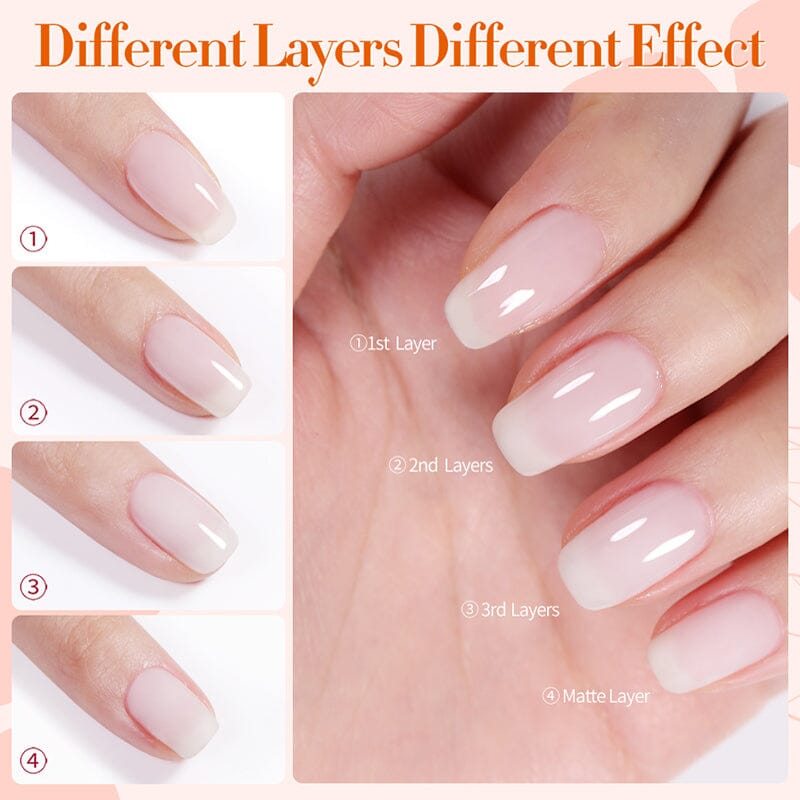 Born Pretty Milky Jelly White Gel Polish - Long Lasting UV LED Nail Polish for Salon Quality Manicures at Home | Perfect for Weddings, Parties & Everyday Wear