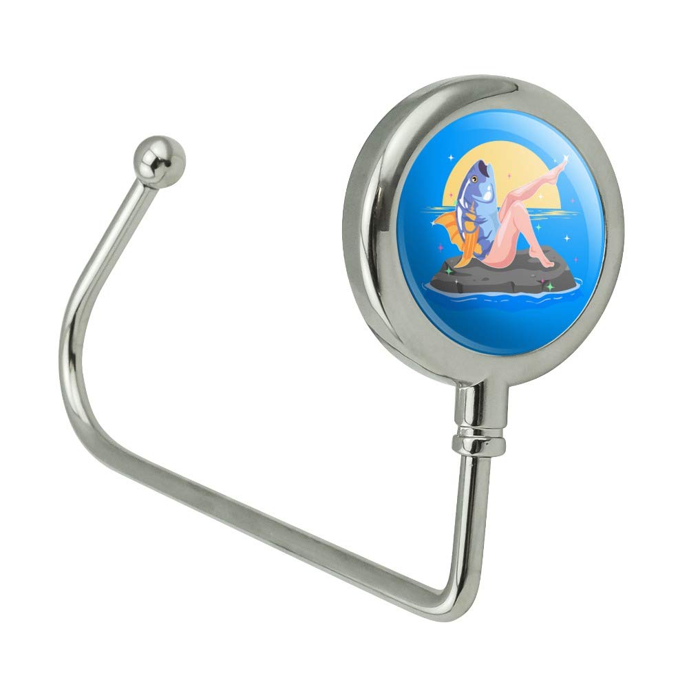 GRAPHICS & MORE Reverse Mermaid with Tuna Head Purse Bag Hanger Hook - Unique Novelty Handbag Holder for Women, Perfect for Restaurants, Bars & Home Organization