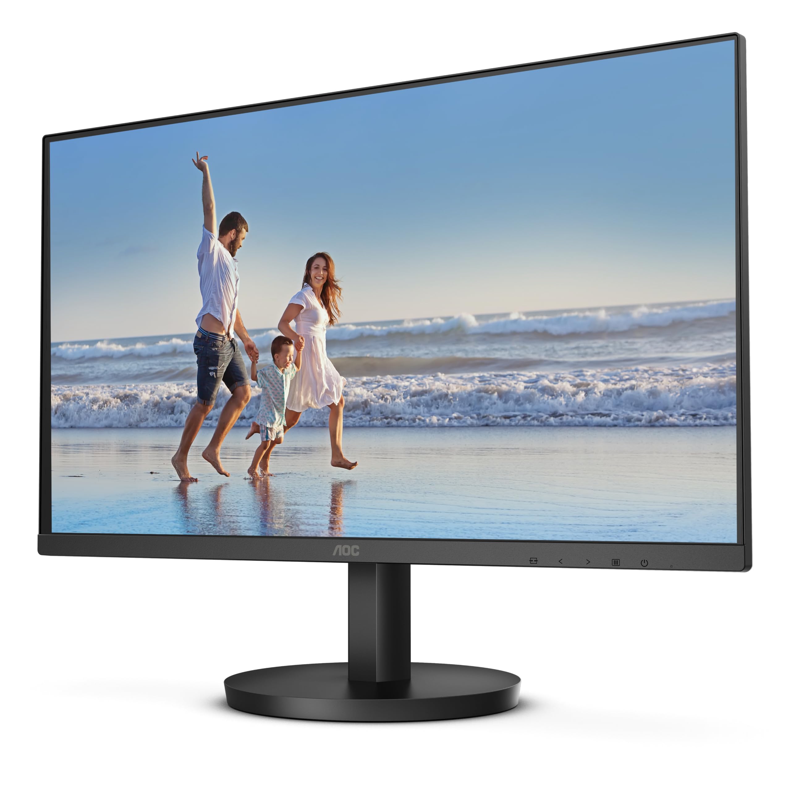 AOC 24B3HM 24 Inch Full HD 75Hz Computer Monitor with AMD FreeSync, HDR Mode, HDMI & VGA Ports, Low Blue Light, VESA Mount - Perfect for Home Office, Gaming & Productivity Workstations