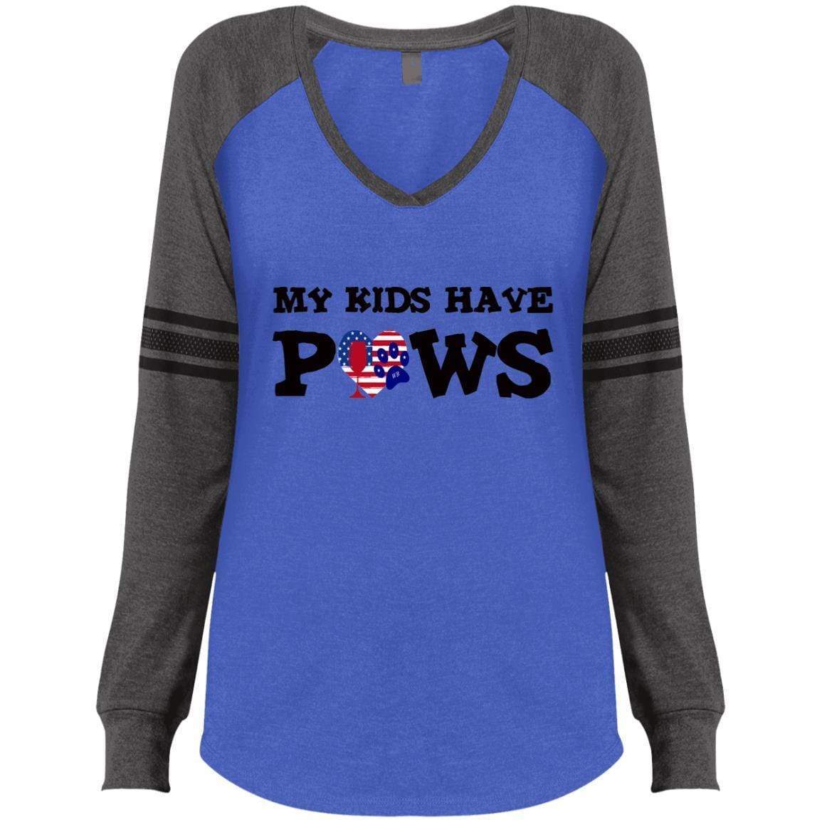WineyBitches.Co Women's Long Sleeve V-Neck Gaming T-Shirt - Comfortable & Stylish for Casual Wear, Game Nights & Social Events