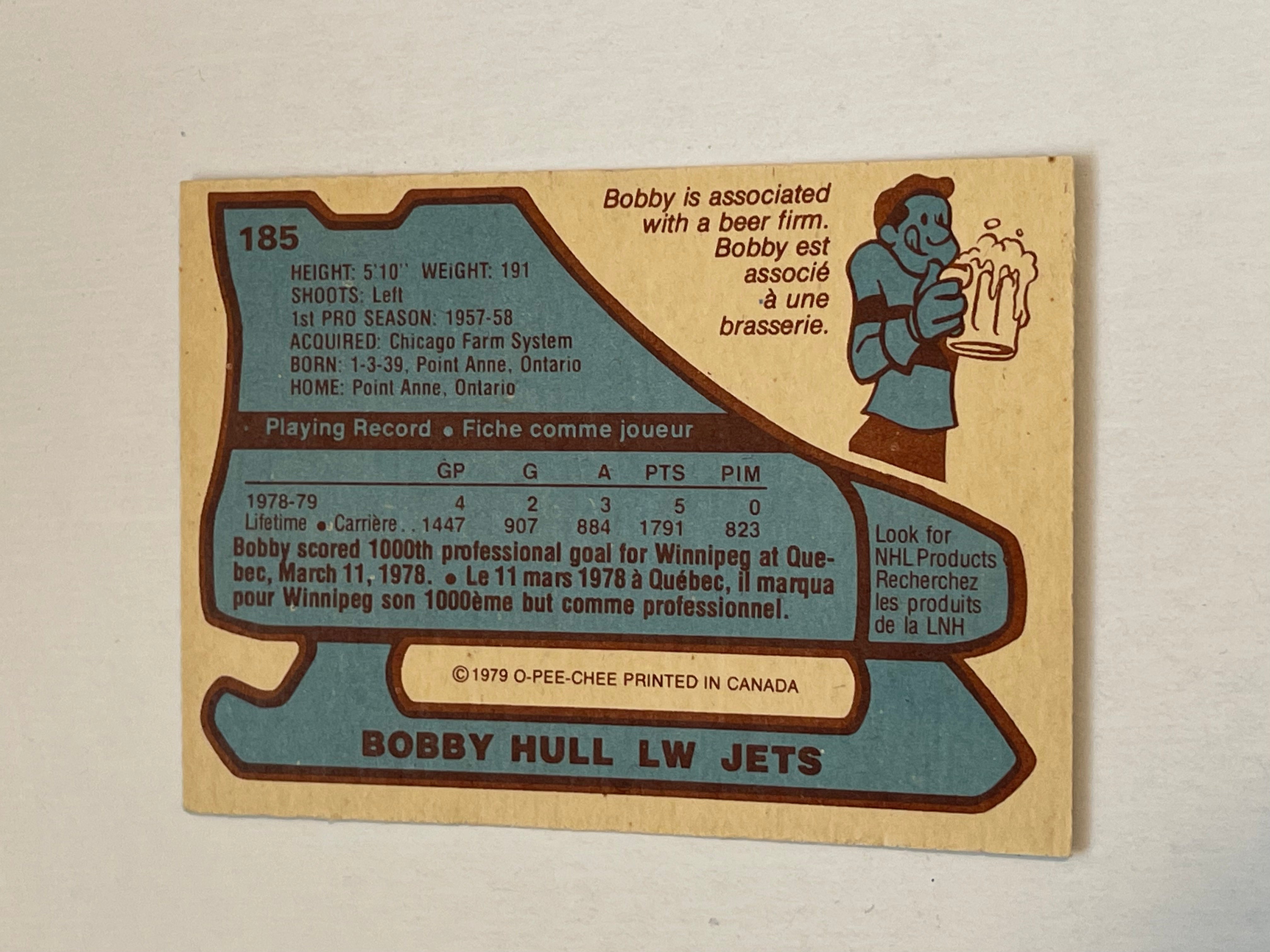 1979 Bobby Hull OPC Hockey Card - Rare Vintage Collectible for NHL Fans & Sports Memorabilia Enthusiasts - Perfect for Display, Trading, and Investment