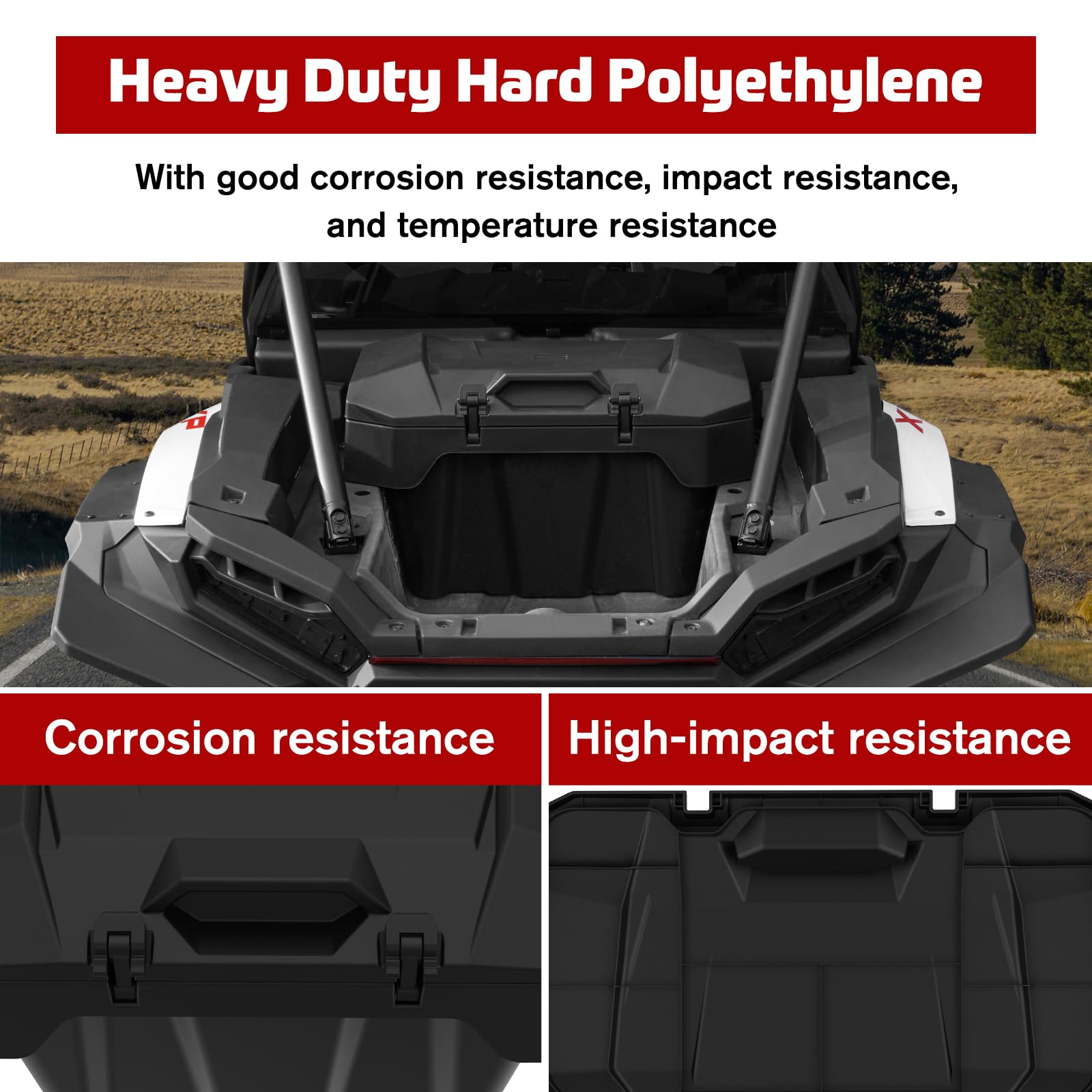 **2024 Polaris RZR XP 1000 Cargo Storage Box - 82 QT Waterproof Polypropylene Forward Cargo Bin | OEM #2889611 Replacement | Perfect for Off-Roading, Camping & Outdoor Adventures**