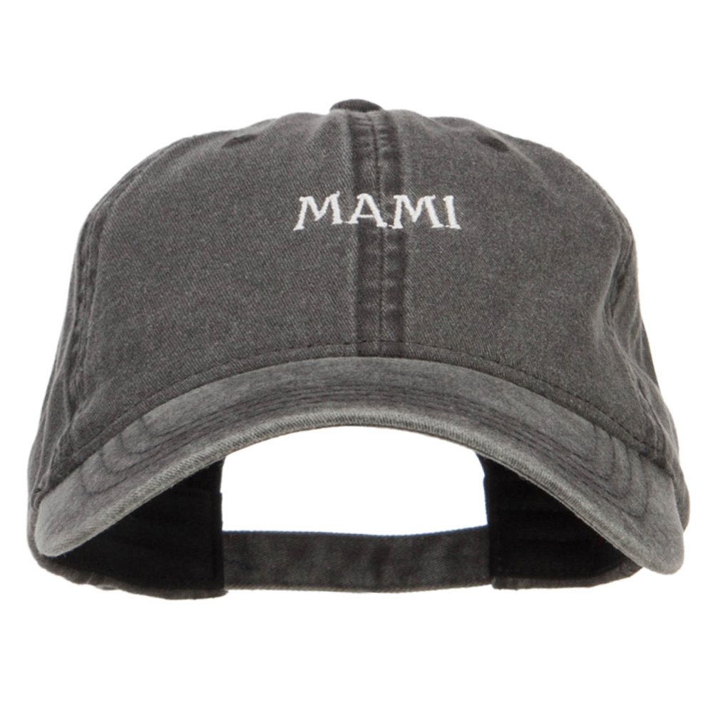 E4Hats.com Mami Embroidered Washed Cap - Vintage Style Baseball Hat for Women, Adjustable Cotton Dad Hat with Unique Embroidery - Perfect for Casual Outfits, Outdoor Activities & Streetwear Fashion