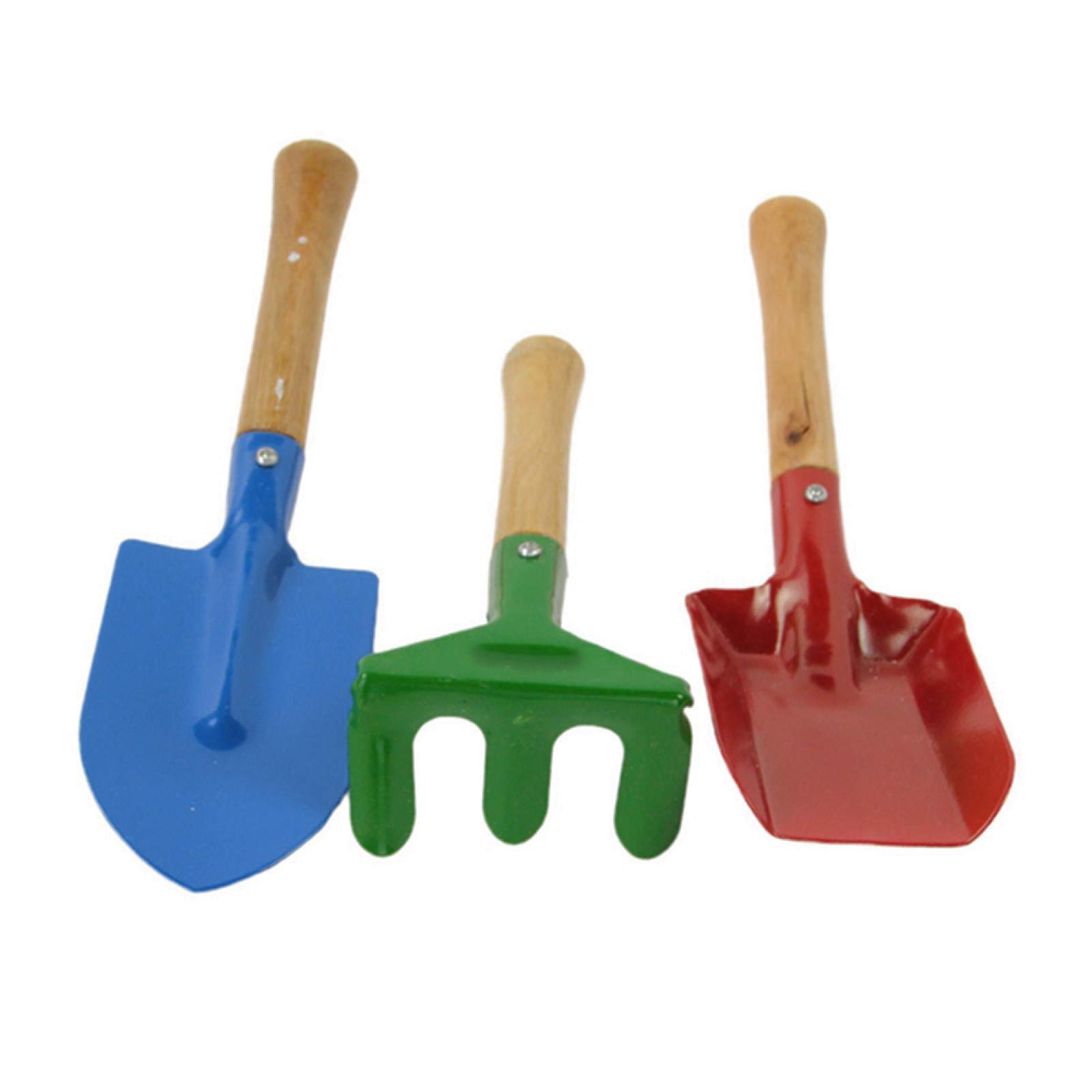 3-Piece Mini Garden Tool Set - Shovel, Rake & Digging Tools for Planting, Flowers & Home Gardening | Perfect Housewarming Gift & Beach Accessories | Durable Multicolor Gardening Kit for Indoor/Outdoor Use