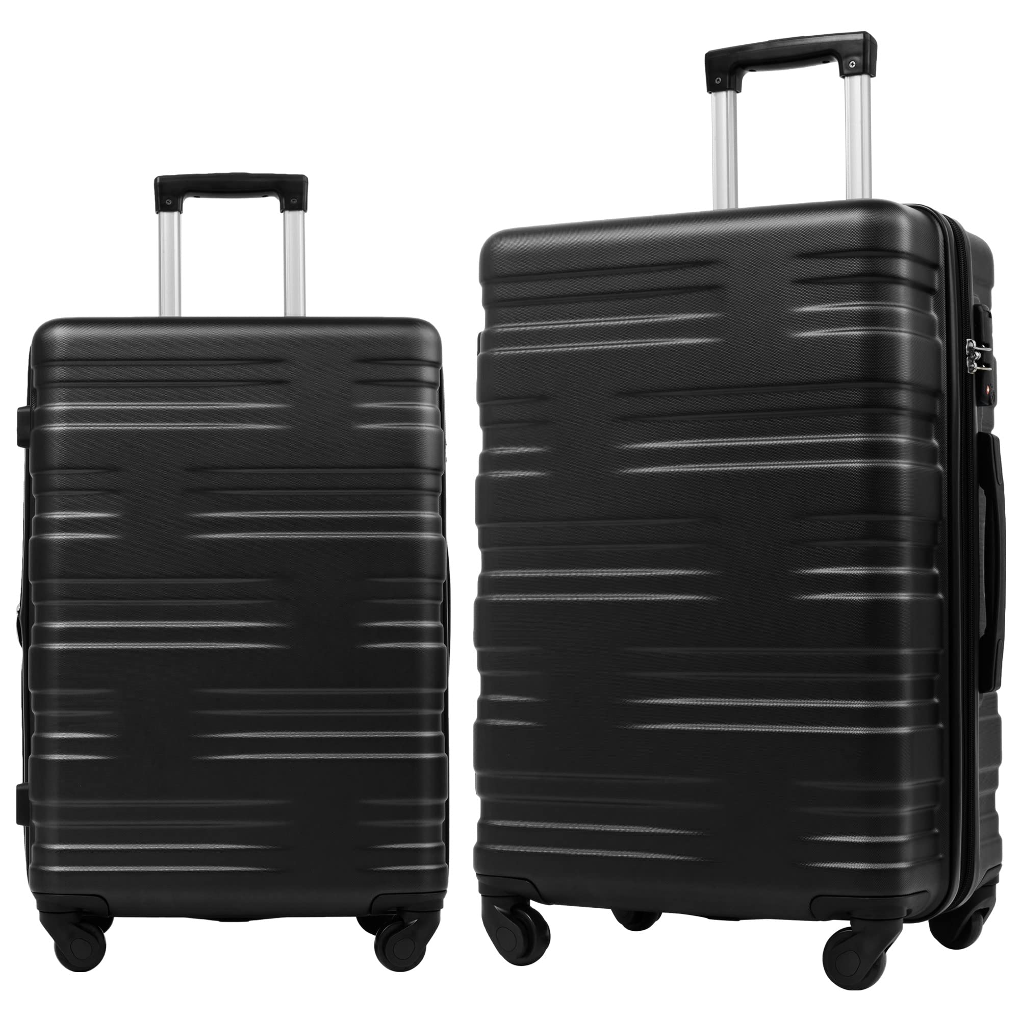 Merax 2-Piece Carry-On Luggage Set with Expandable Hard Shell Suitcase - Lightweight & Durable for Air Travel, Business Trips & Vacations
