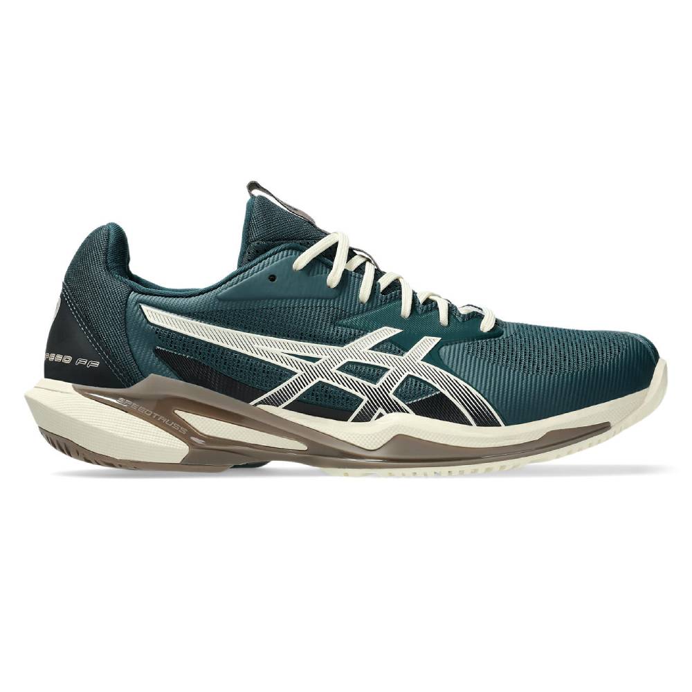 ASICS Solution Speed FF 3 Men's Tennis Shoes - Lightweight Performance Court Shoes for Competitive Play (Saxon Green/Birch) | Ideal for Hard Court Matches & Training Sessions