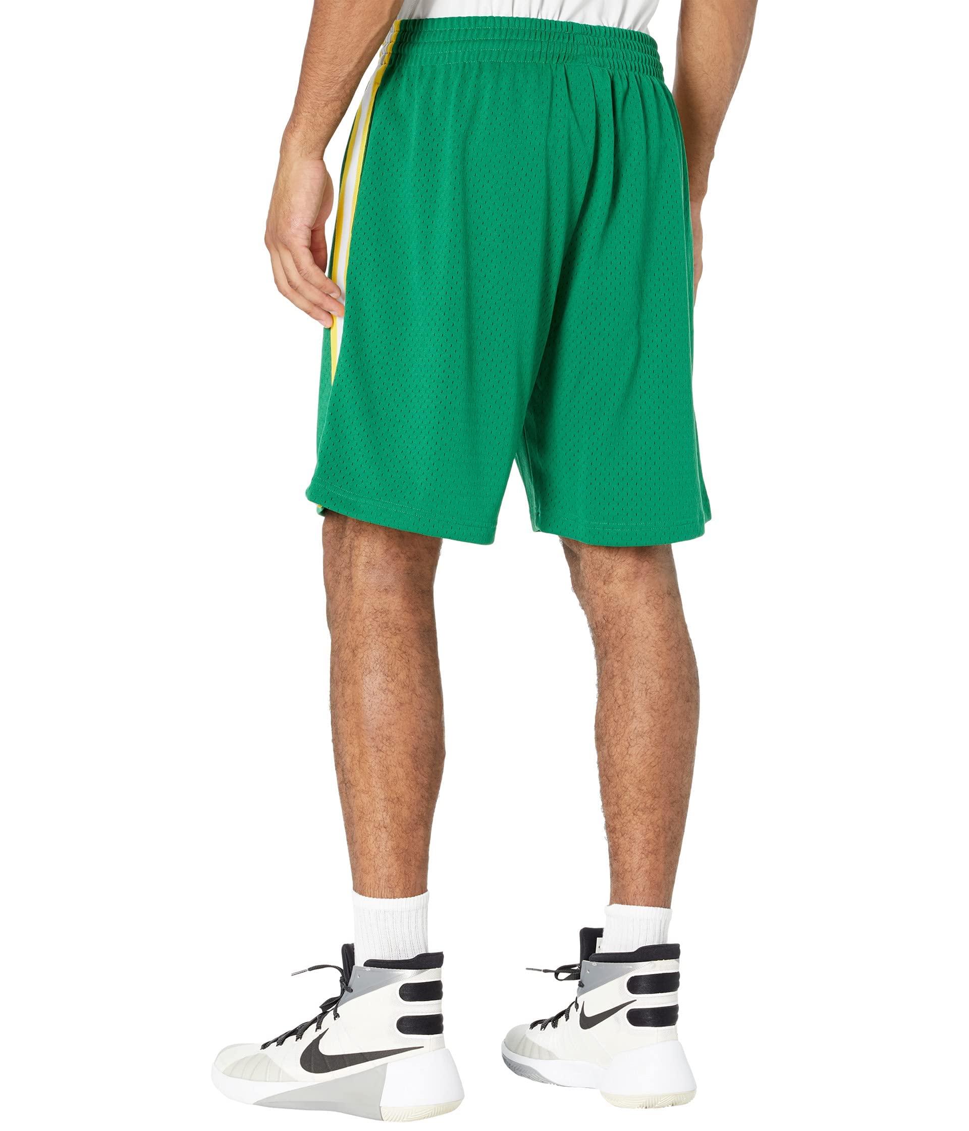 Mitchell & Ness NBA Swingman Road Shorts - Seattle Supersonics 94-95 Dark Green - Size SM - Authentic Basketball Shorts for Men - Perfect for Games, Practice & Streetwear Fashion