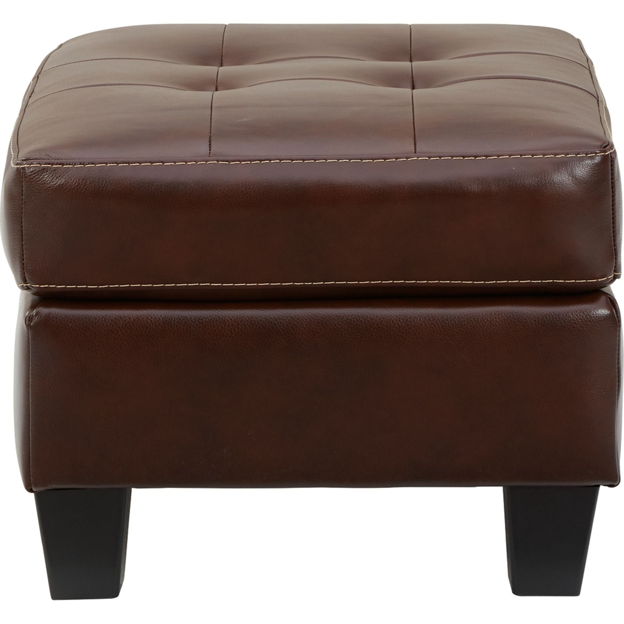 Altonbury Walnut Storage Ottoman Bench - Stylish Footrest & Extra Seating for Living Room, Bedroom, or Entryway