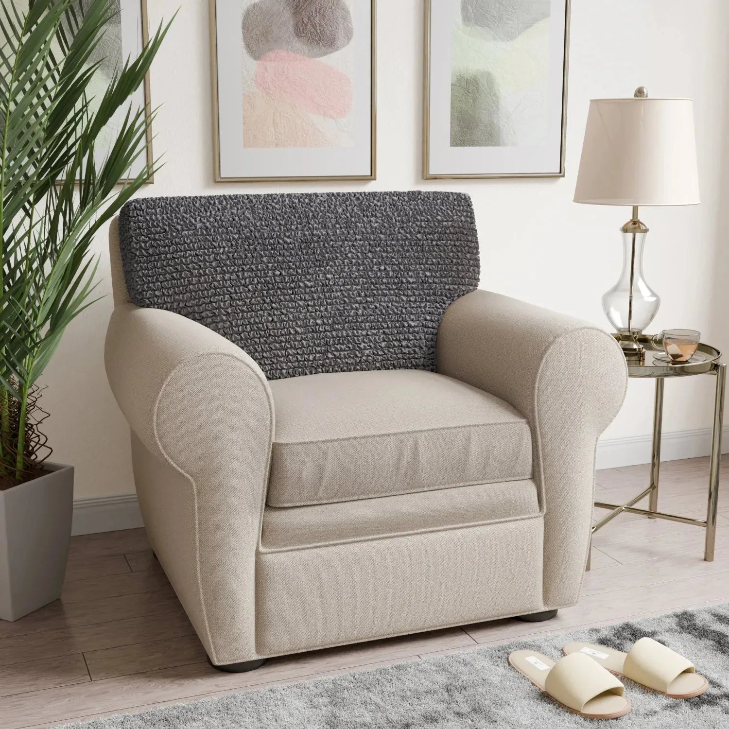 Premium Microfiber Seat Cushion Cover - Soft & Durable Sofa Chair Protector - Perfect for Living Room, Office, or Car Use