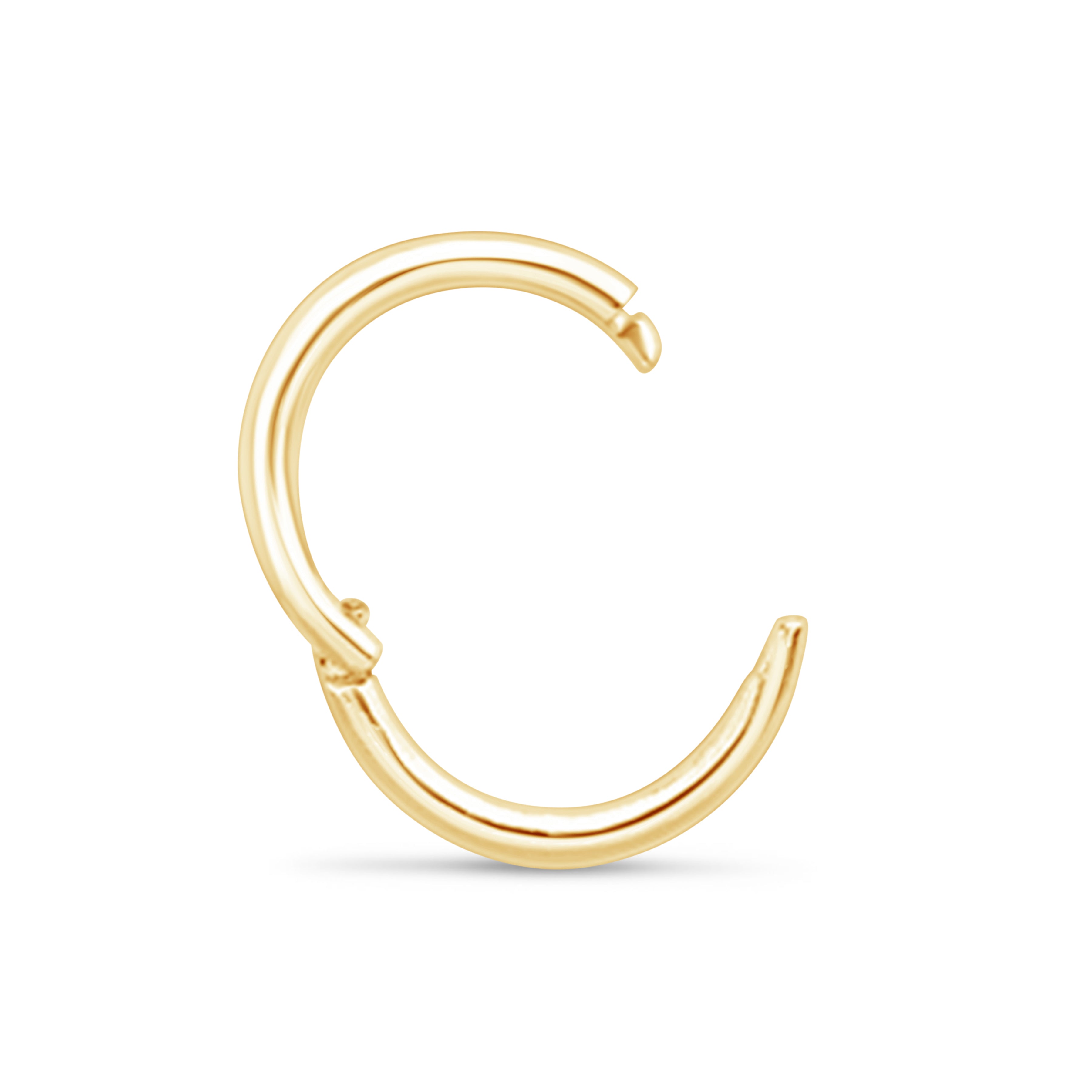 14k Yellow Gold Hoop Earrings with Gemstone Trinity Charm - Elegant Jewelry for Women, Perfect for Parties, Weddings & Everyday Wear