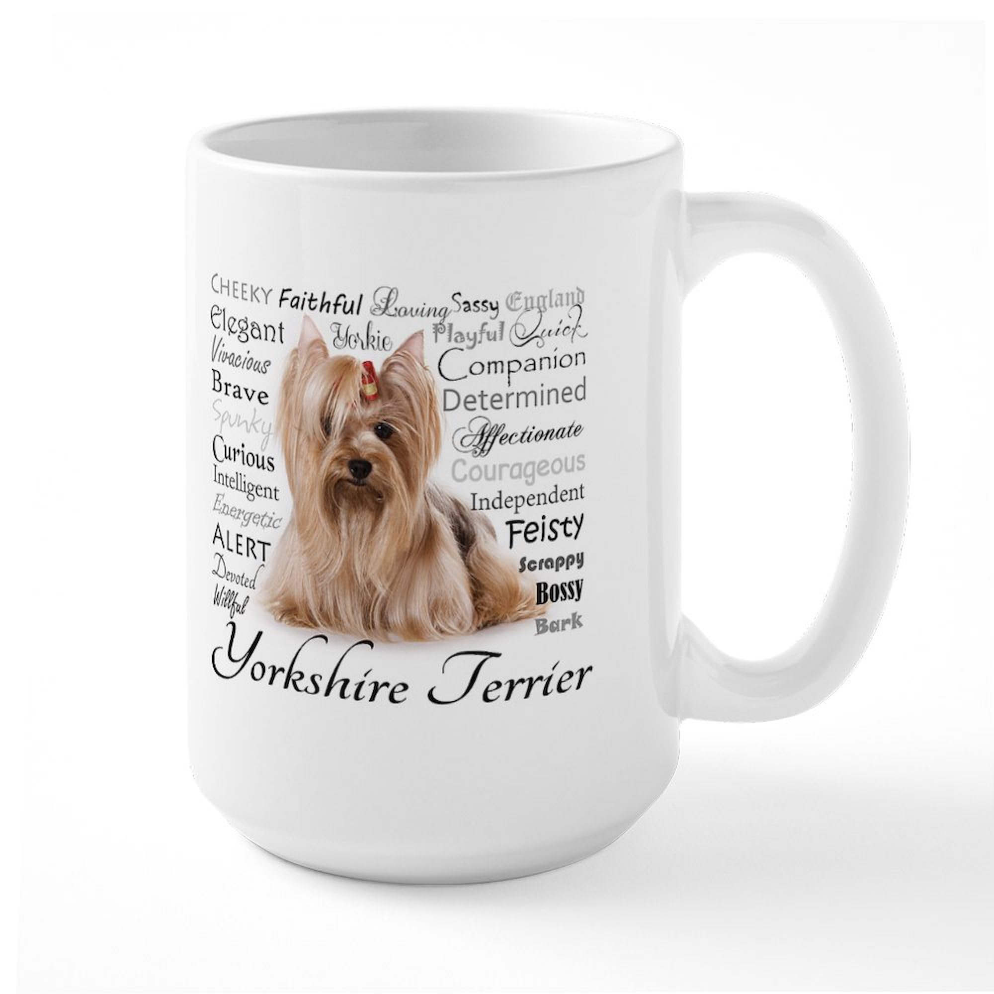 Yorkie Traits 15 oz (444 ml) Ceramic Coffee Mug - Perfect for Dog Lovers, Tea & Coffee Drinkers - Ideal for Home, Office, or Gift Giving