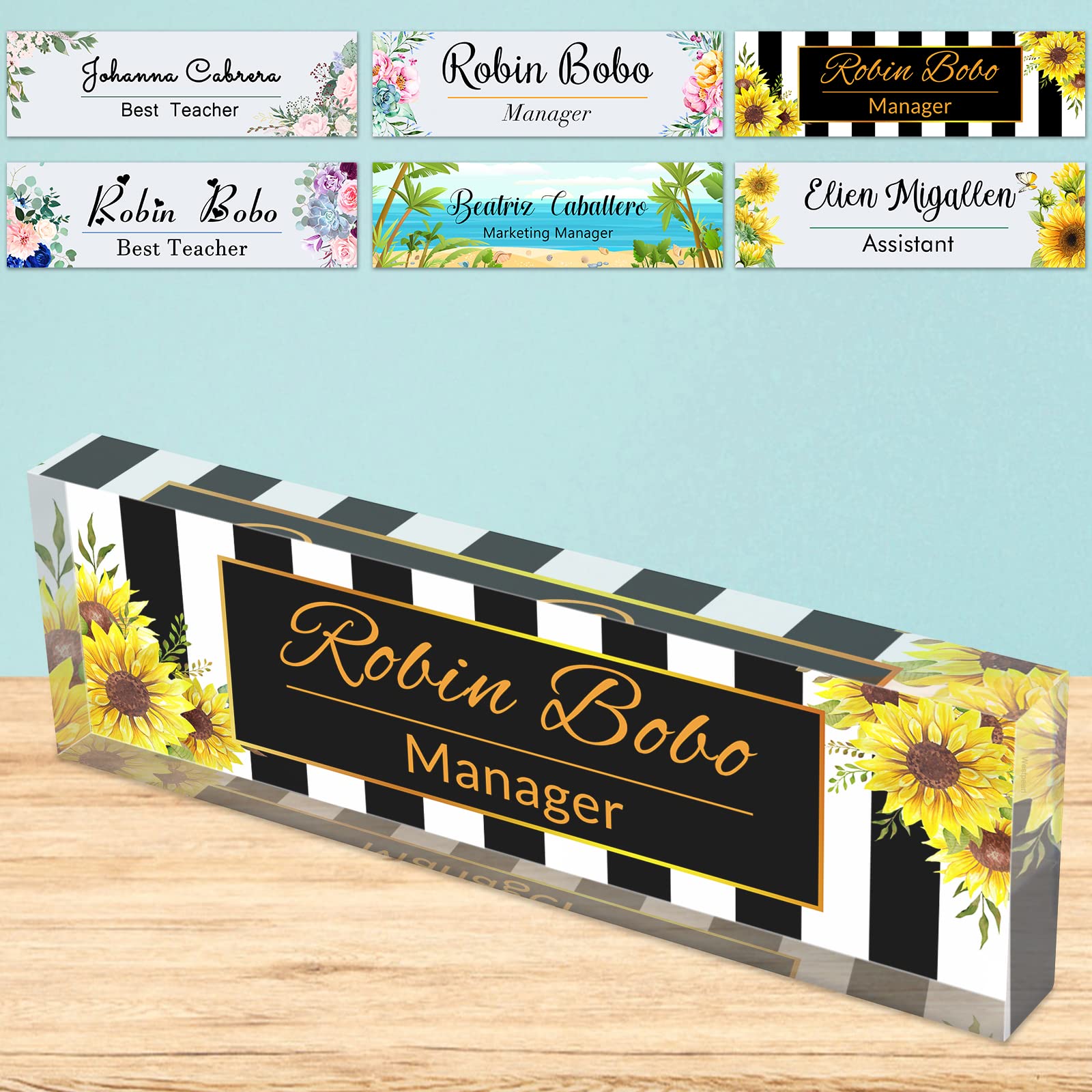 Personalized Acrylic Desk Name Plate - Custom Engraved Office Nameplate Sign for Professionals, Executive Gift & Appreciation Décor - Perfect for Corporate Gifts, Office Decor, and Employee Recognition