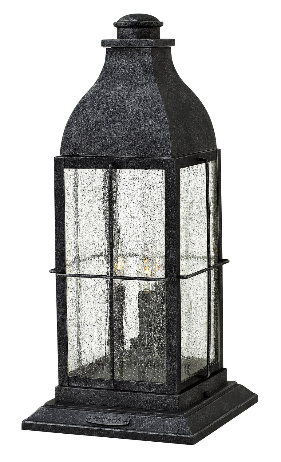 Bingham LED Pier Mount in Greystone - Waterproof Outdoor Light Fixture for Docks, Piers & Marine Use - Perfect for Nighttime Boating & Waterfront Safety