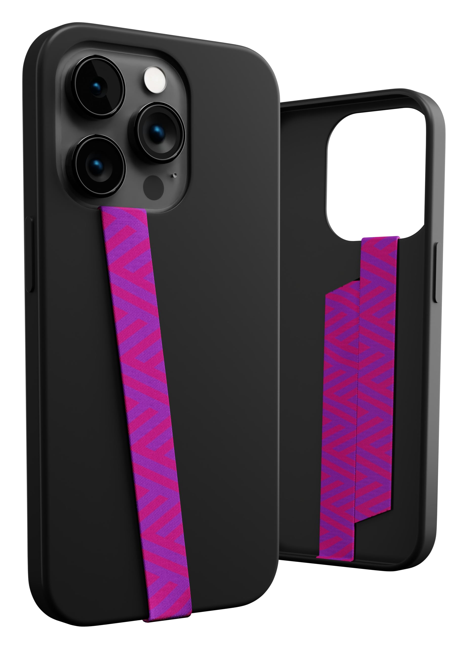 Non-Elastic Phone Grip Strap - Small Lightweight Discreet Finger Holder for Cell Phones | Secure One-Handed Use While Texting, Gaming, or Taking Photos