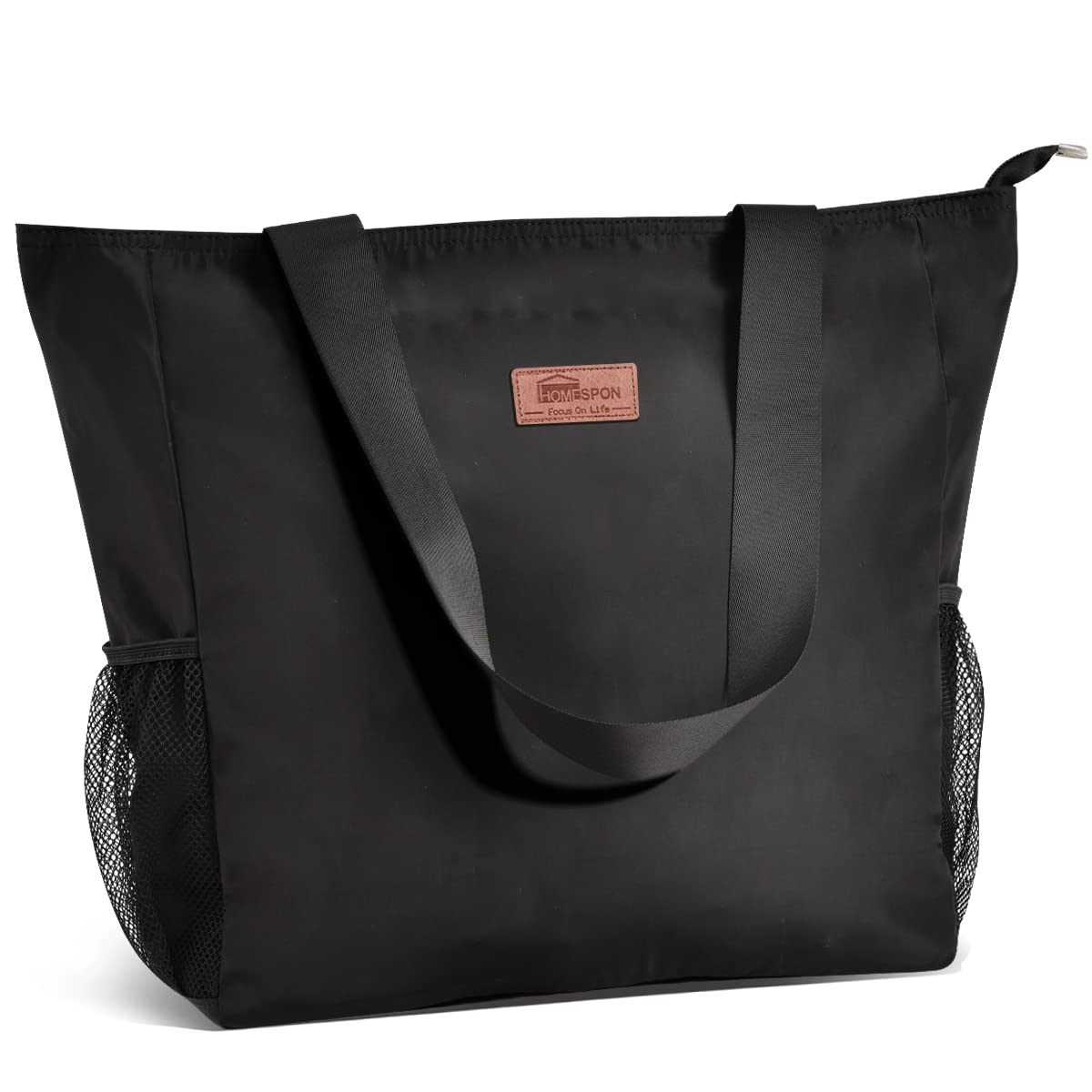 Burninger Large Waterproof Beach Bag for Women - Sandproof Tote with Zipper & Multiple Pockets - Perfect for Pool, Travel, Gym, Vacation & Outdoor Activities