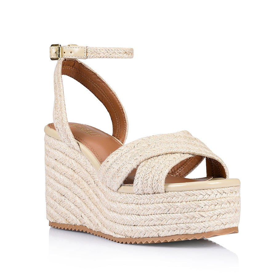 Callie Rope Wedge Sandals for Women - Natural Rope & Cork Heels - Comfortable Summer Beach Shoes for Outdoor, Vacation, and Casual Wear