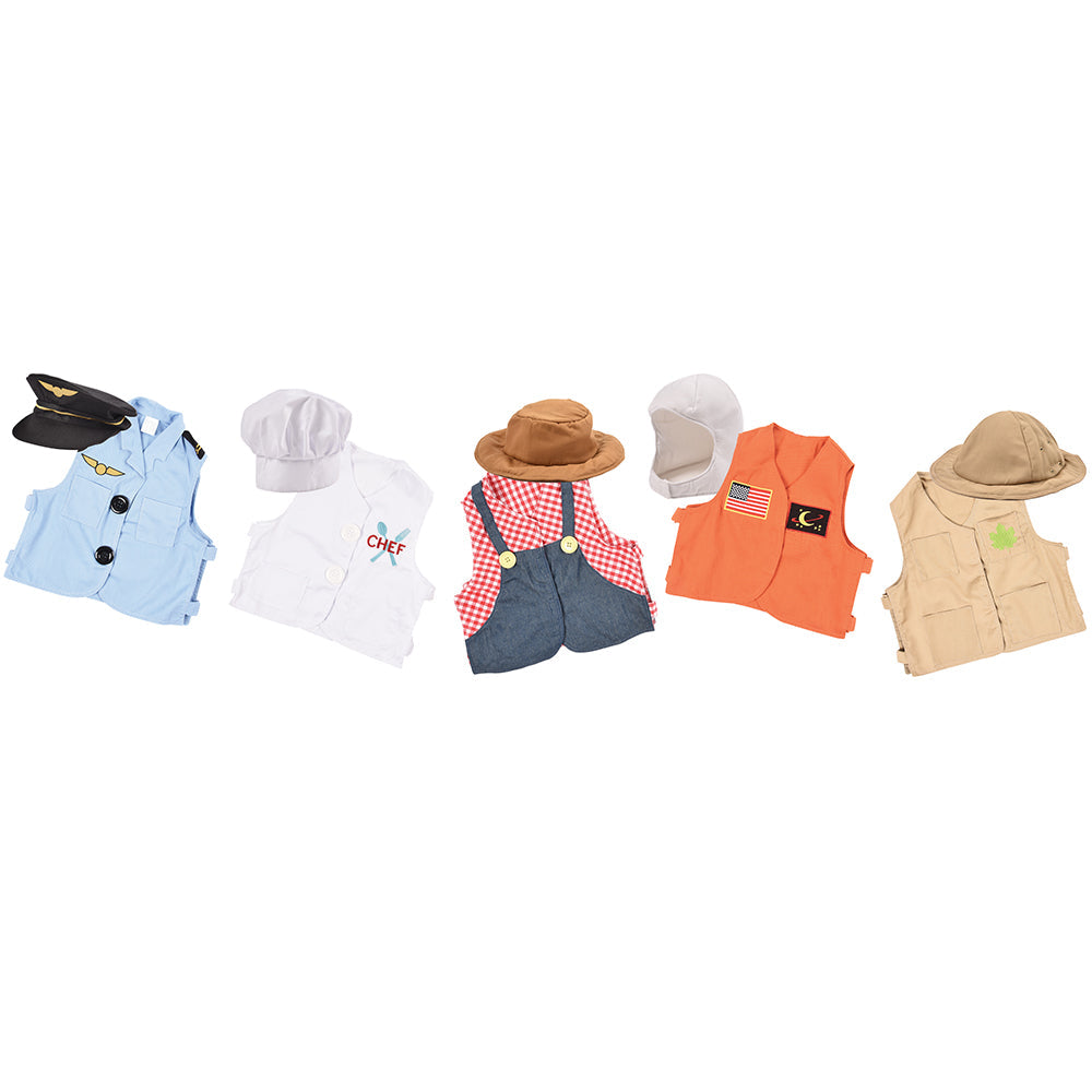 **Best Toddler Dress Up Costume Set - 5 Role Play Vests & Hats (Astronaut, Chef, Farmer, Explorer, Pilot) | Pretend Play for Kids Ages 2-5 | Perfect for Birthday Parties & Preschool Learning**