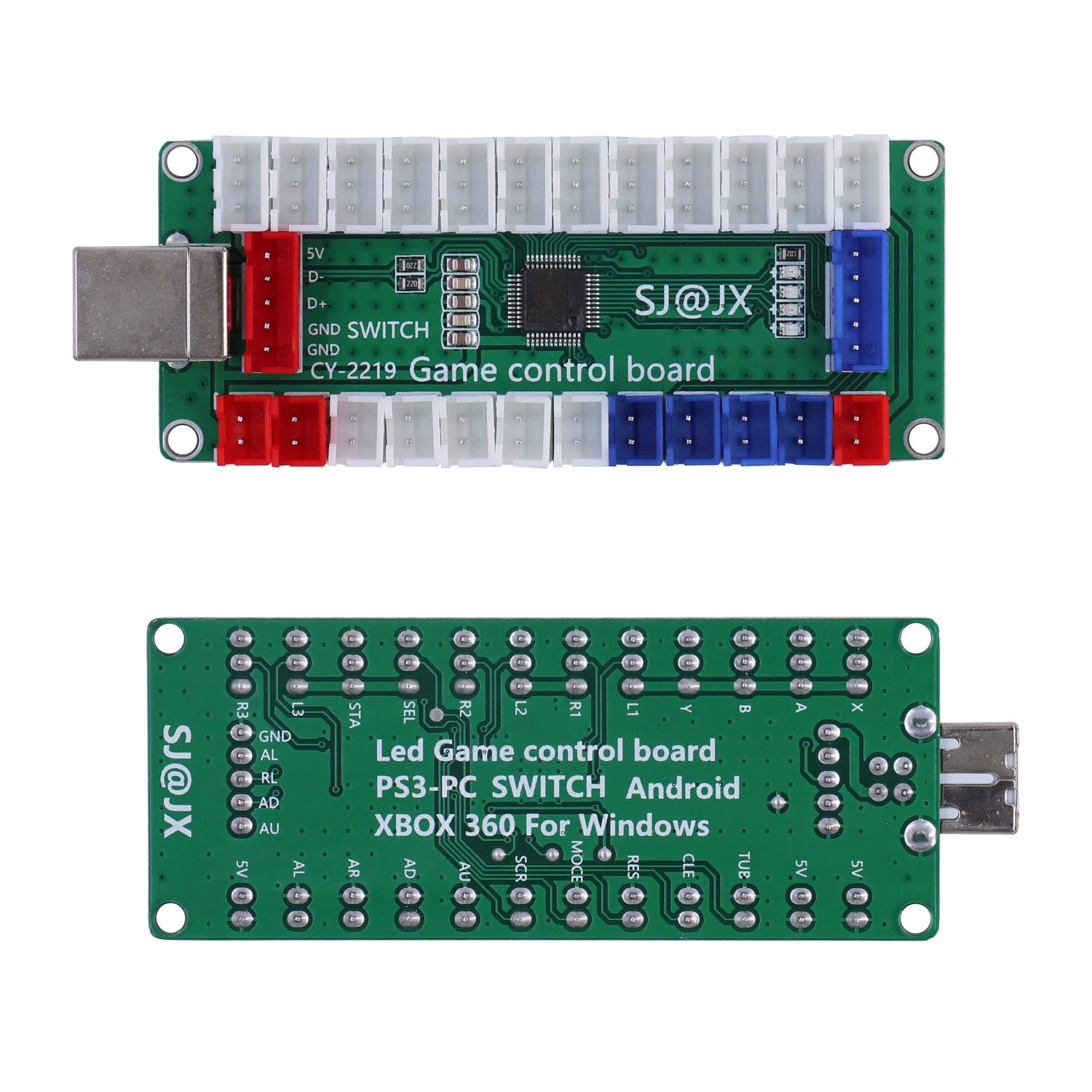 Arcade Game USB Encoder - Zero Delay 2 Player Gamepad with LED Buttons & Joystick Controller for Nintendo Switch, PC, PS3, Retropie, Raspberry Pi & MAME | Perfect for Home Arcade Setup & Retro Gaming