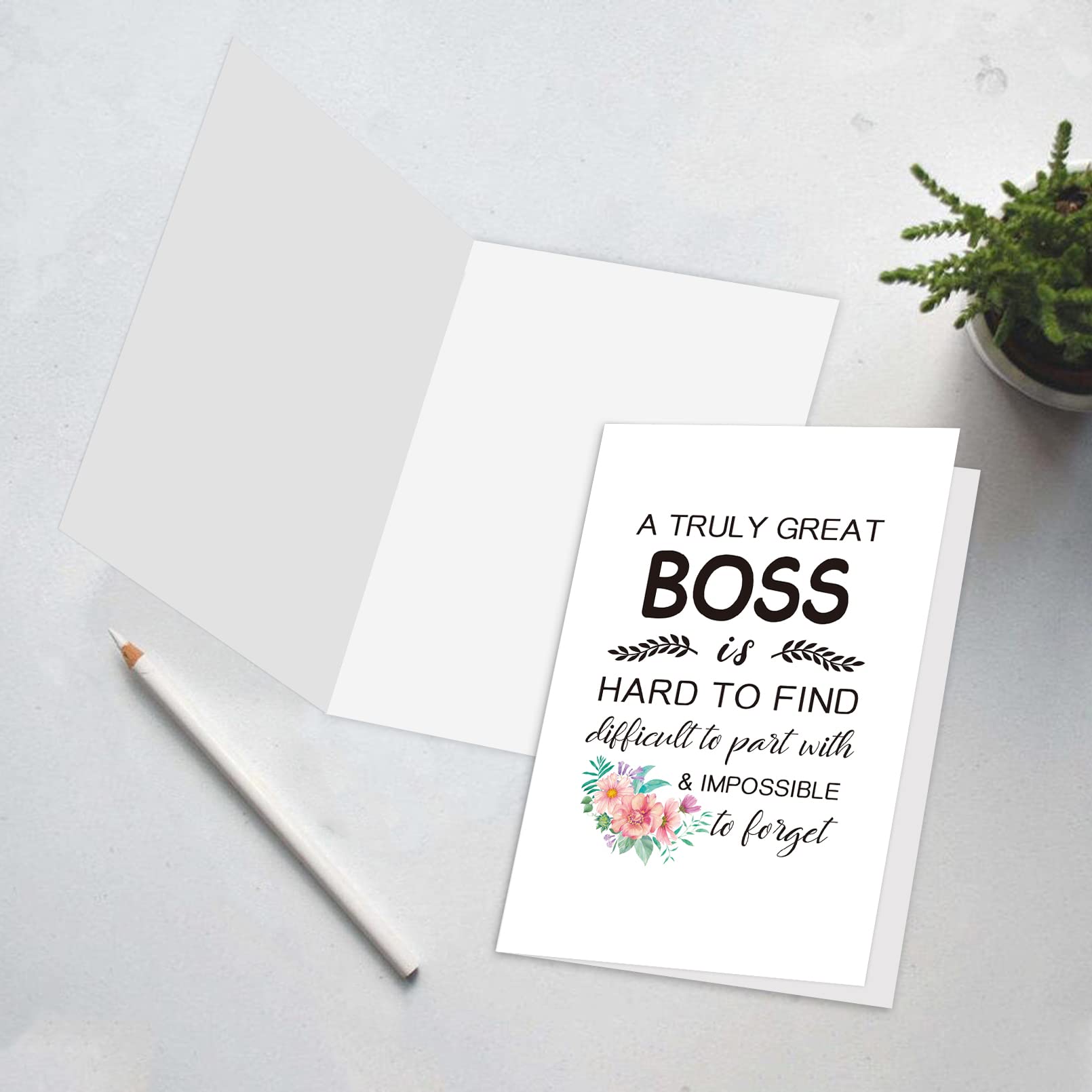 Alzombi Special Boss Birthday Card - Thoughtful Appreciation Greeting Card for Boss, Retirement Gift for Boss Friend | Perfect for Office Celebrations, Farewell Parties & Professional Milestones