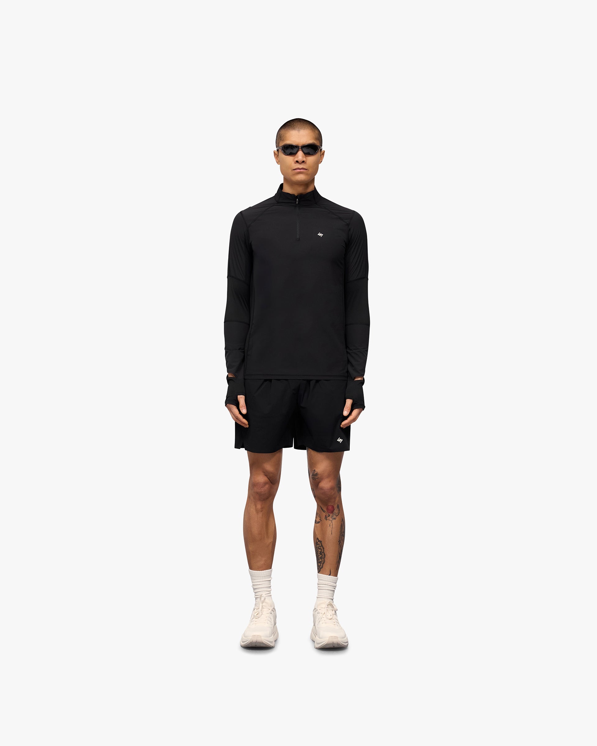 247 Run Quarter Zip Pullover - Lightweight Performance Running Jacket for Men & Women | Jet Black | Perfect for Jogging, Gym & Outdoor Activities