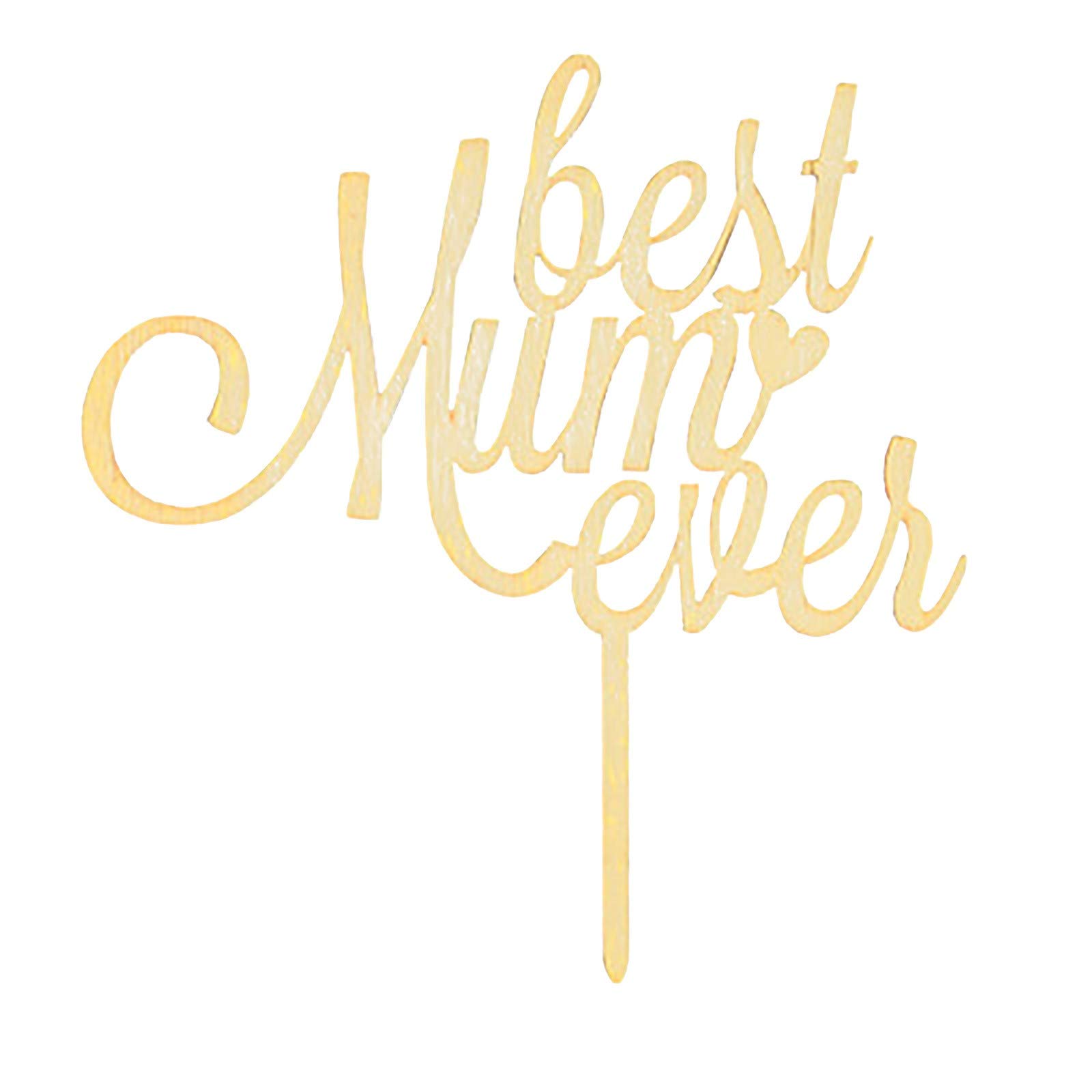 Yiser Stainless Steel Cake Toppers - Happy Mother's Day Cake Decorations, Party Supplies & Home Decor with Lids (Yellow, One Size) - Perfect for Birthday Cakes, Wedding Desserts & Holiday Baking